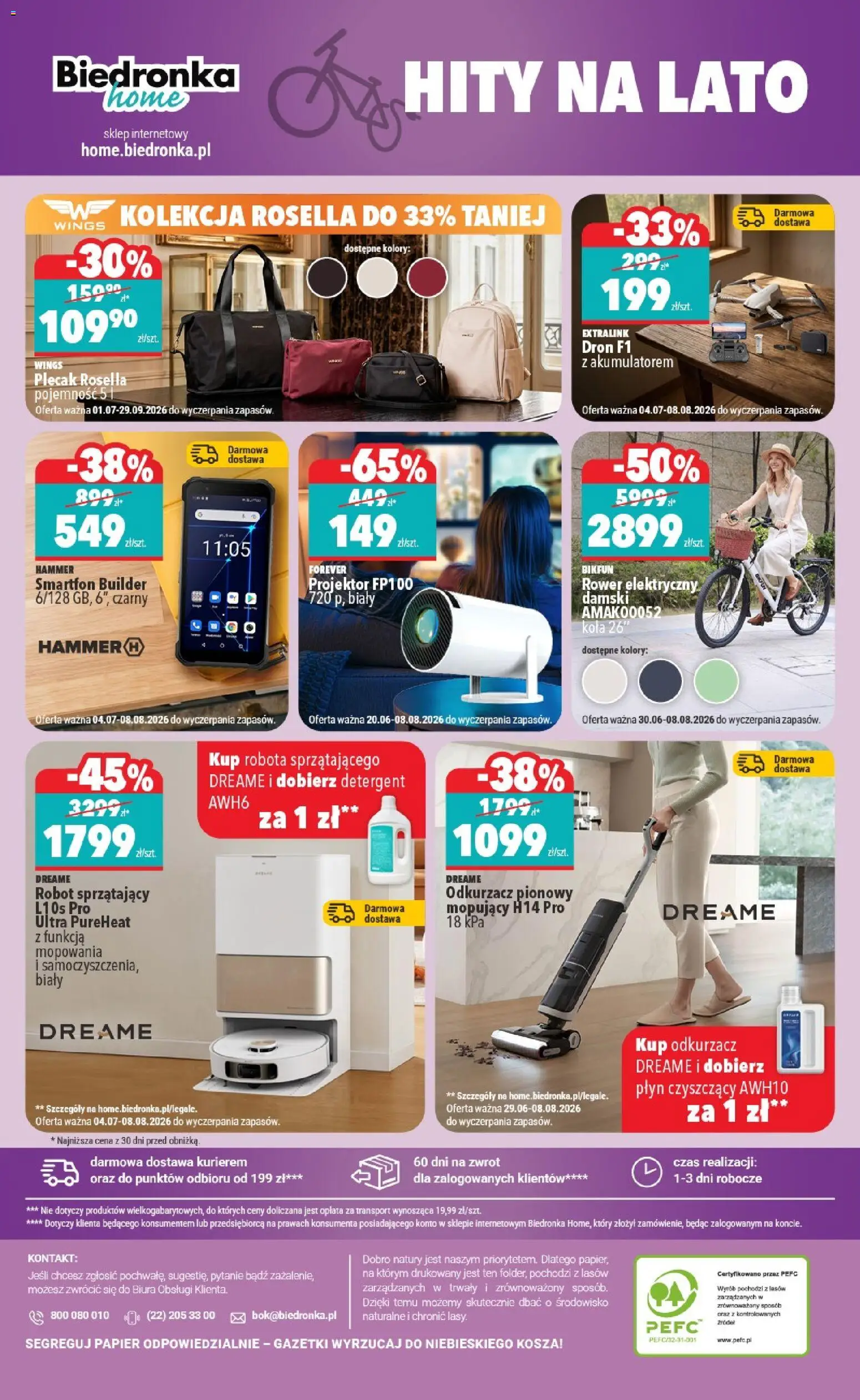 Biedronka gazetka - Home od 04.07.2026 | Strona: 6 | Produkty: Robot, Rower, Odkurzacz pionowy, Robot sprzątający