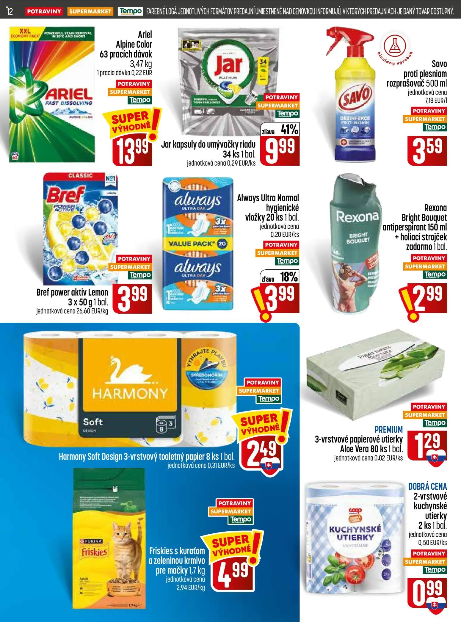 Nové COOP Jednota akcie – leták je platný od 30.07.2026 | Strana: 12 | Produkty: Strojček, Holiaci strojček, Savo