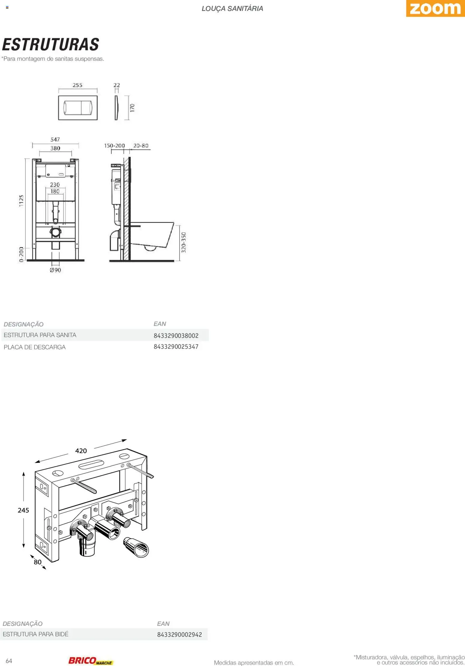 BricoMarché Catálogo de Inspiração Banho │ válido de 15/06/2026 | Página: 64 | Produtos: Louça, Louça sanitária, Iluminação