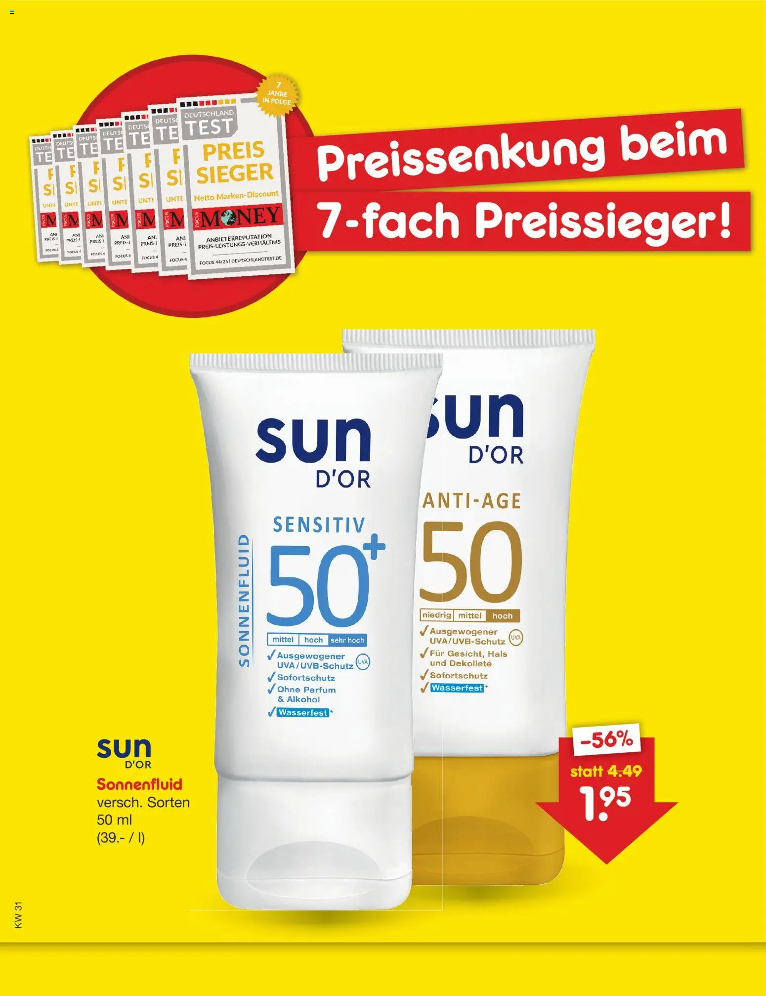 Netto Marken-Discount Preissenkung auf Dauer 2 – gültig ab 31.07.2026 | Seite: 1 | Produkte: Parfüm