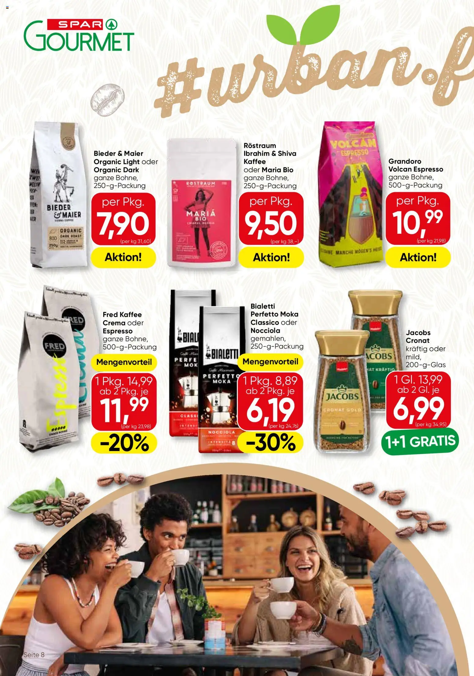 SPAR Gourmet Flugblatt gültig ab 21.05.2026 | Seite: 8 | Produkte: Kaffee