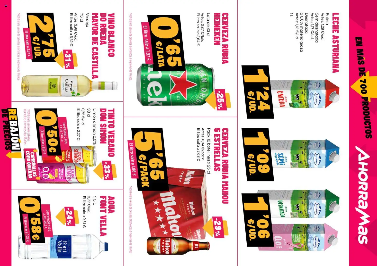 AhorraMas folleto │ válido desde el 09/07/2026 | Página: 17 | Productos: Leche entera, Leche, Vino, Σπανάκι