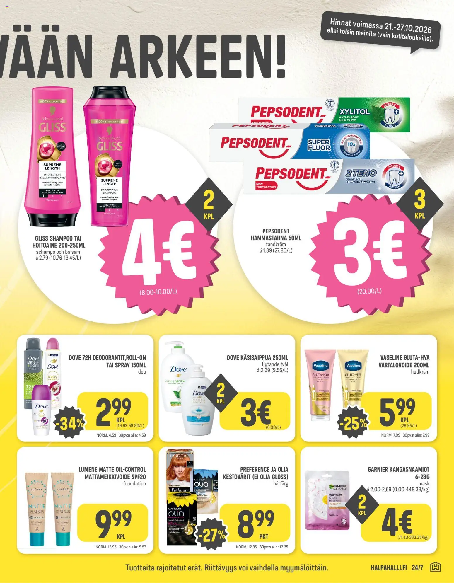 Halpa Halli tarjoukset – voimassa 21/10/2026 alkaen | Sivu: 7
