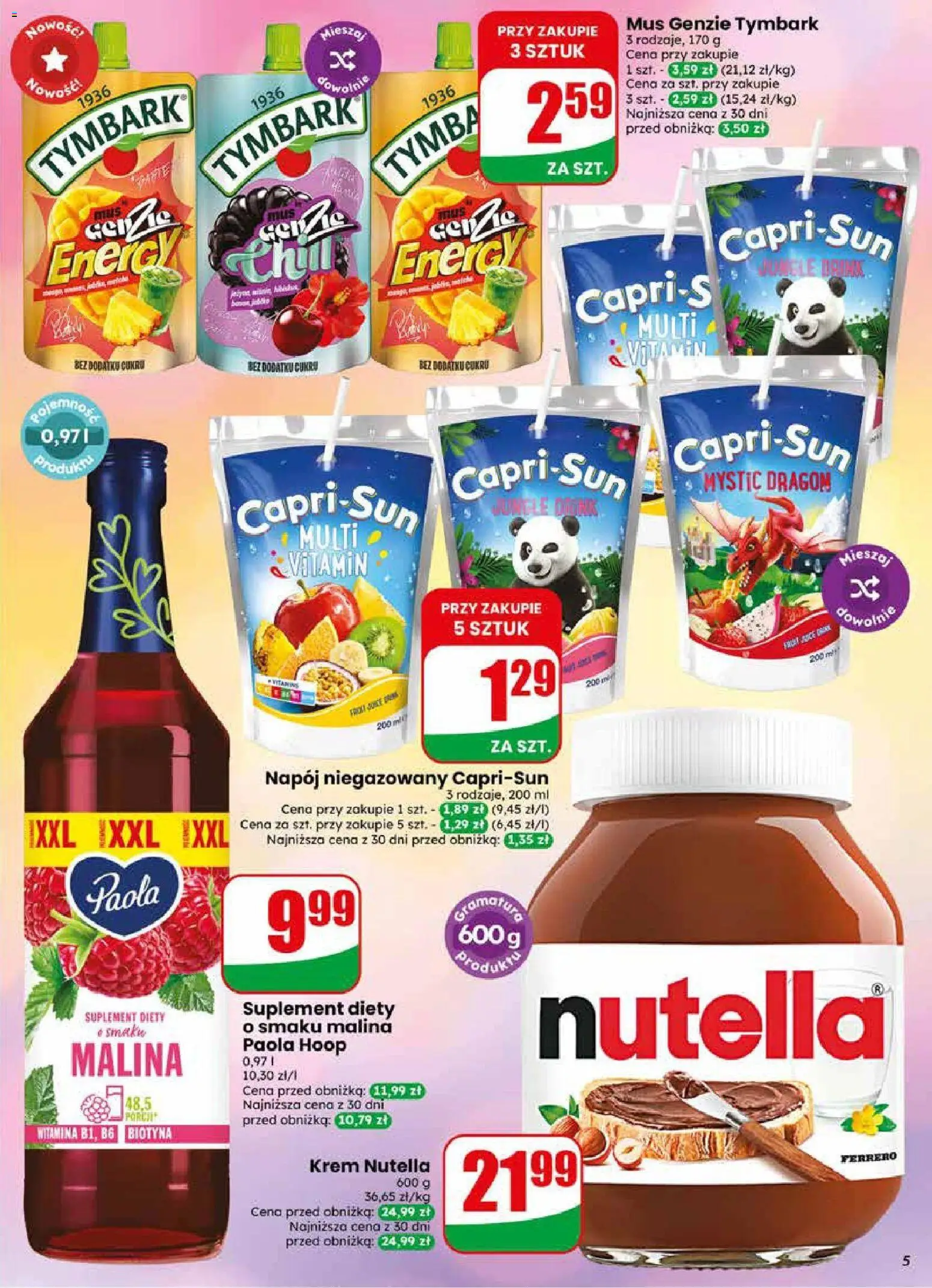 Dino gazetka od 17.06.2026 | Strona: 5 | Produkty: Malina, Nutella, Krem