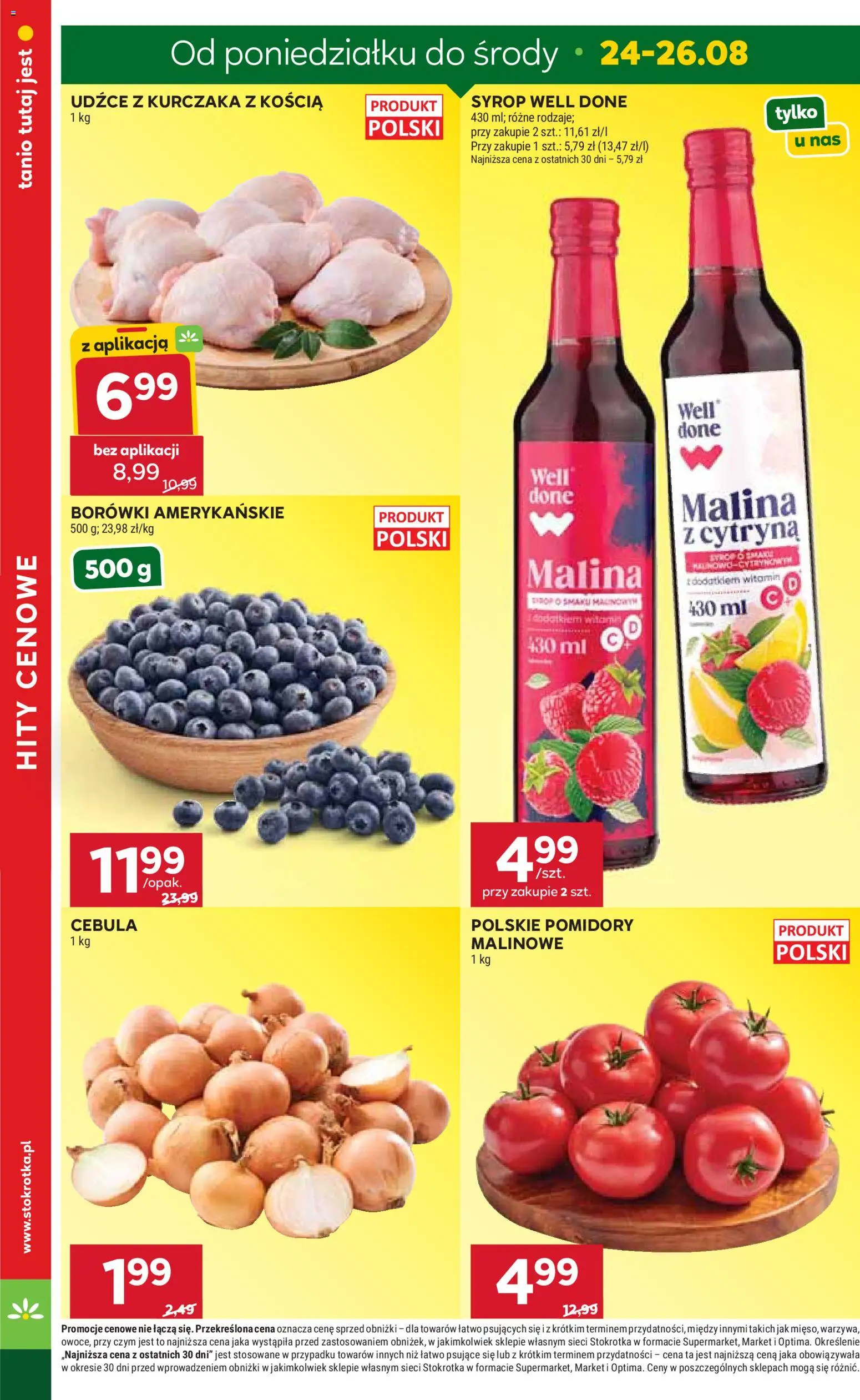 Stokrotka gazetka od 20.08.2026 | Strona: 6 | Produkty: Syrop, Borówki, Pomidory, Warzywa