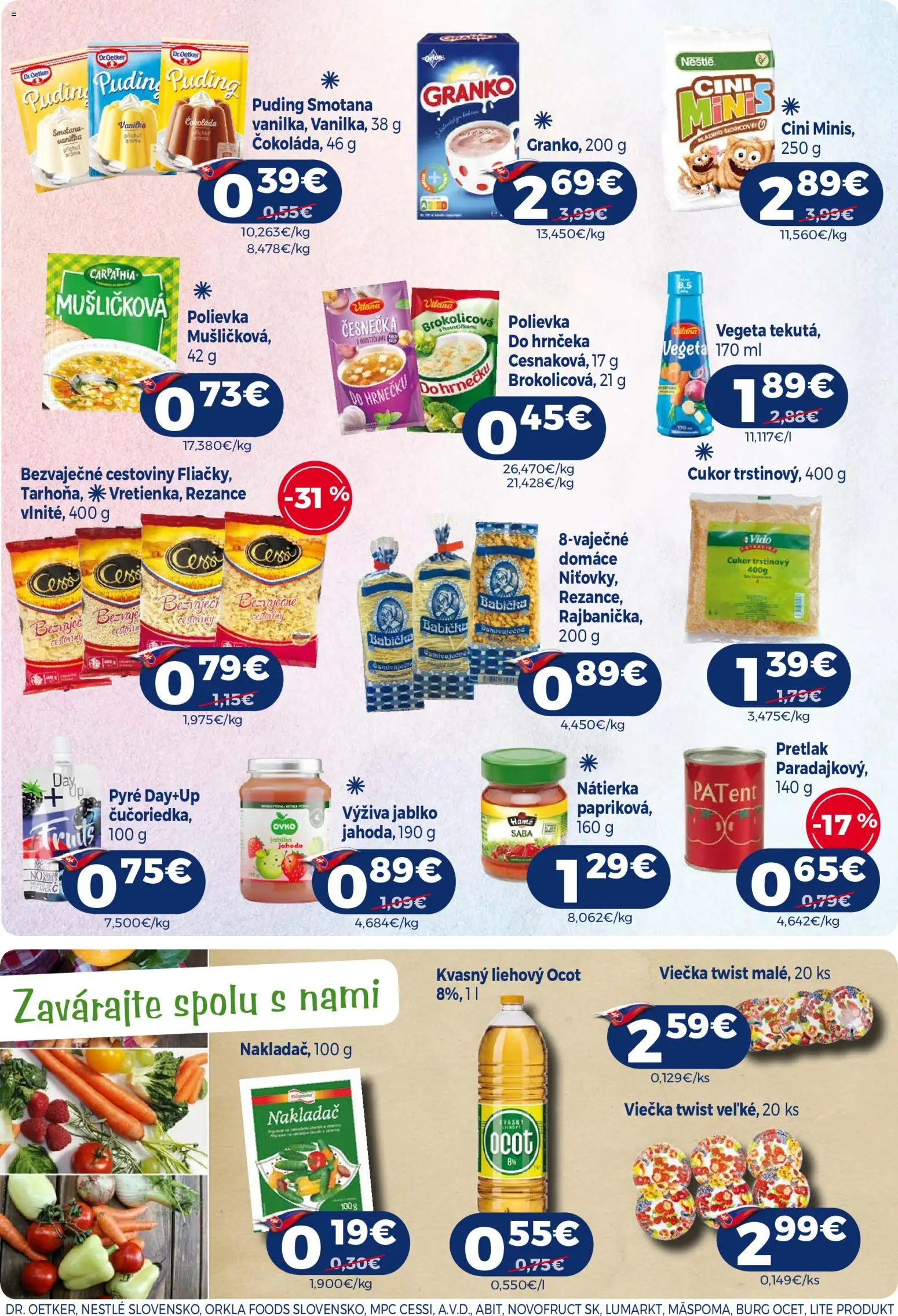 Nové Milk Agro akcie – leták je platný od 24.06.2026 | Strana: 12 | Produkty: Cestoviny, Smotana, Čokoláda, Granko