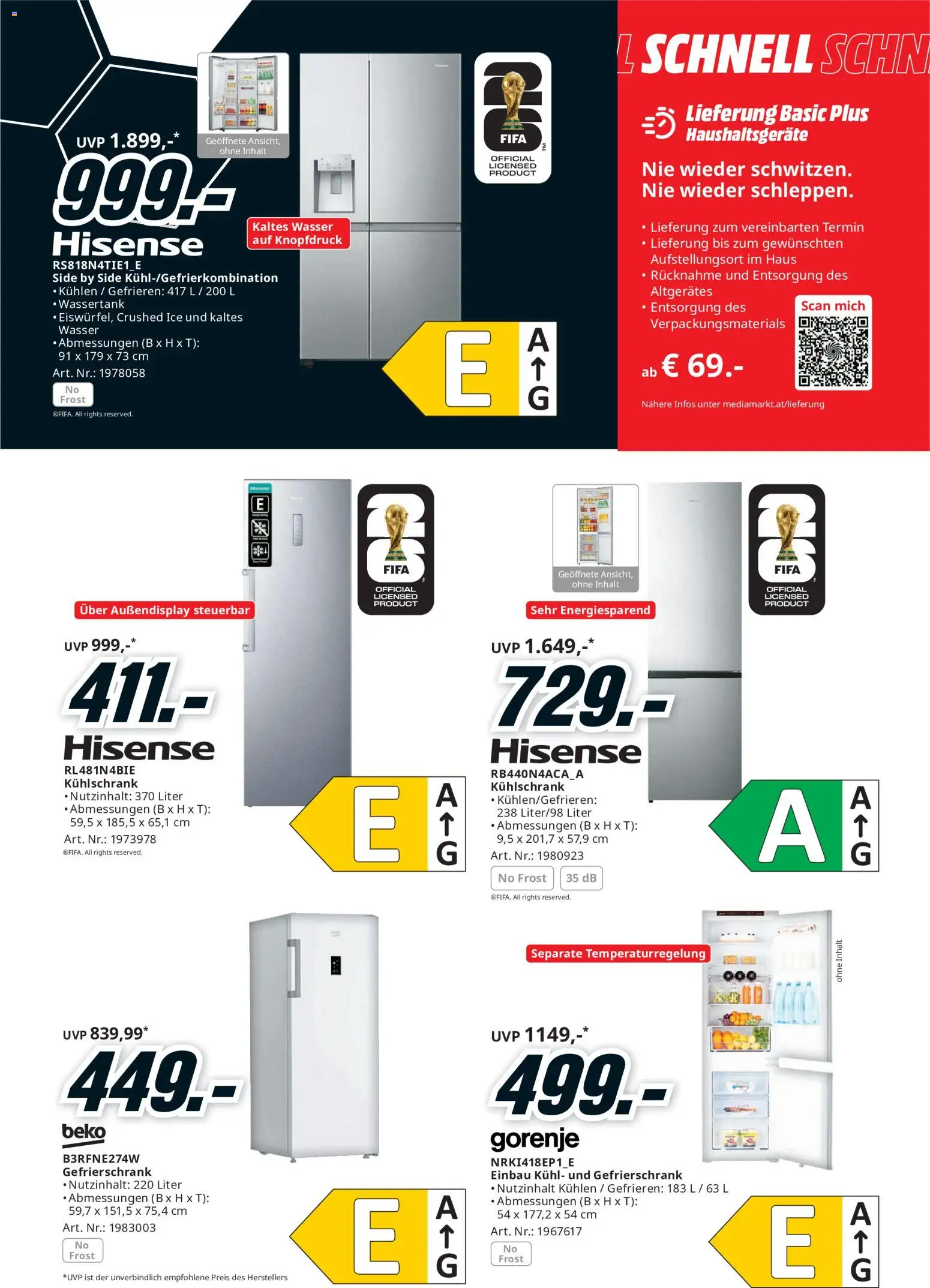 Media Markt Angebote gültig ab 24.05.2026 | Seite: 19 | Produkte: Wasser, Kühlschrank, Gefrierschrank