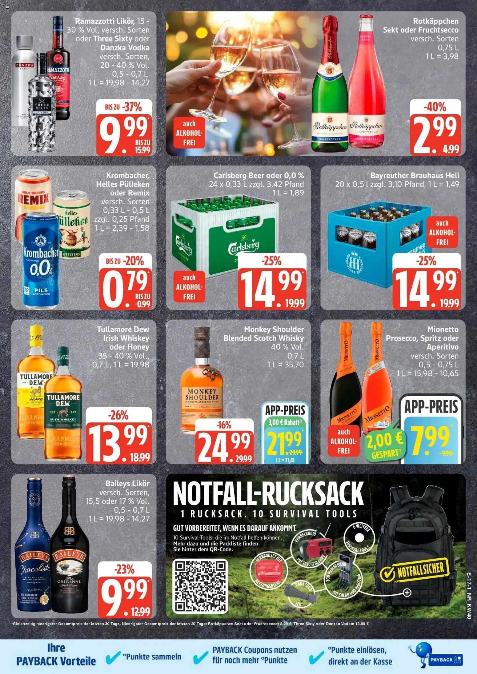 Edeka Prospekt Lübeck (ab 28.09.2026) » Angebote Online | Seite: 17 | Produkte: Rotkappchen sekt, Alkohol, Vodka, Whiskey