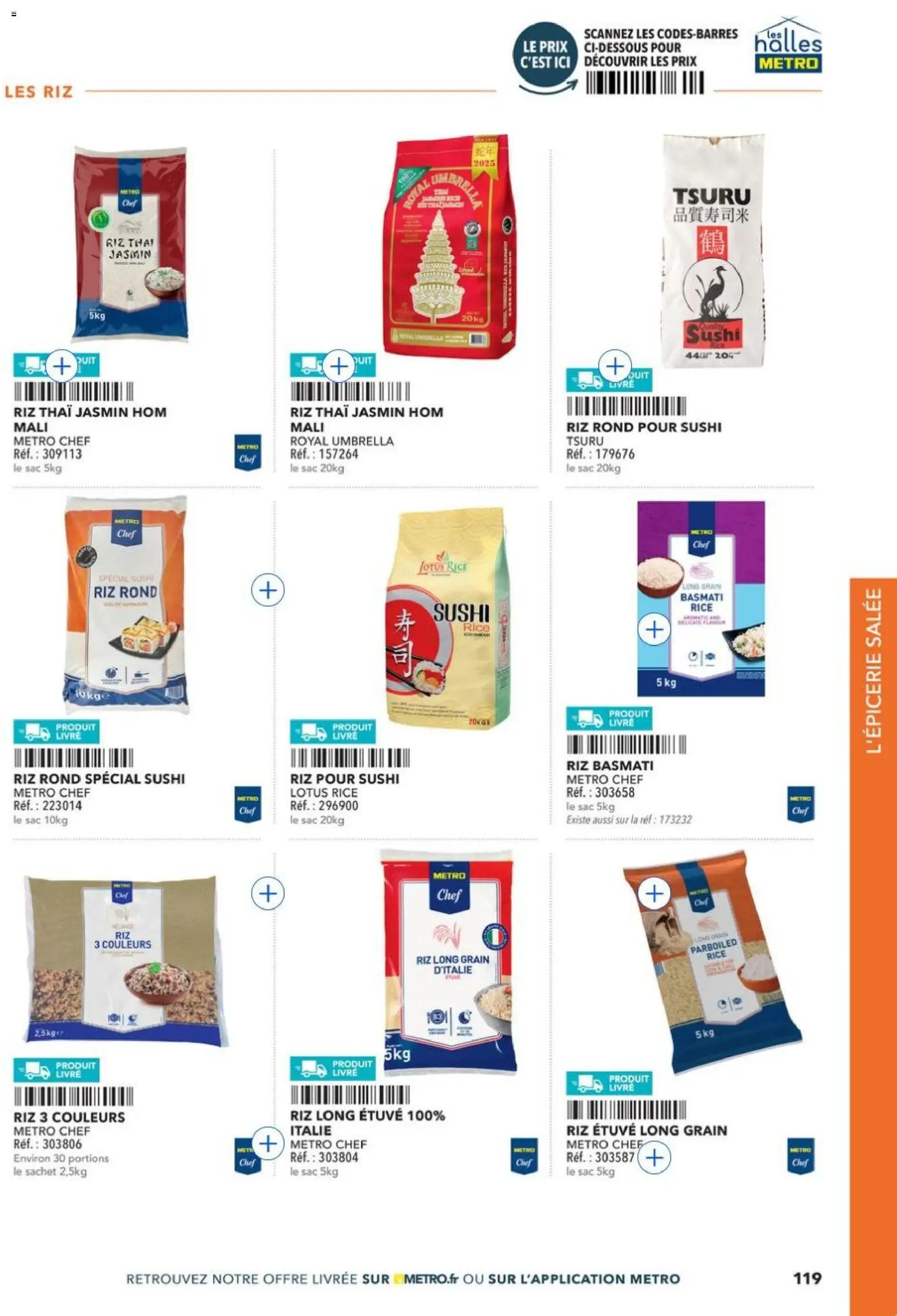 {H1} | Page: 119 | Produits: Sac, Riz basmati, Sushi, Riz