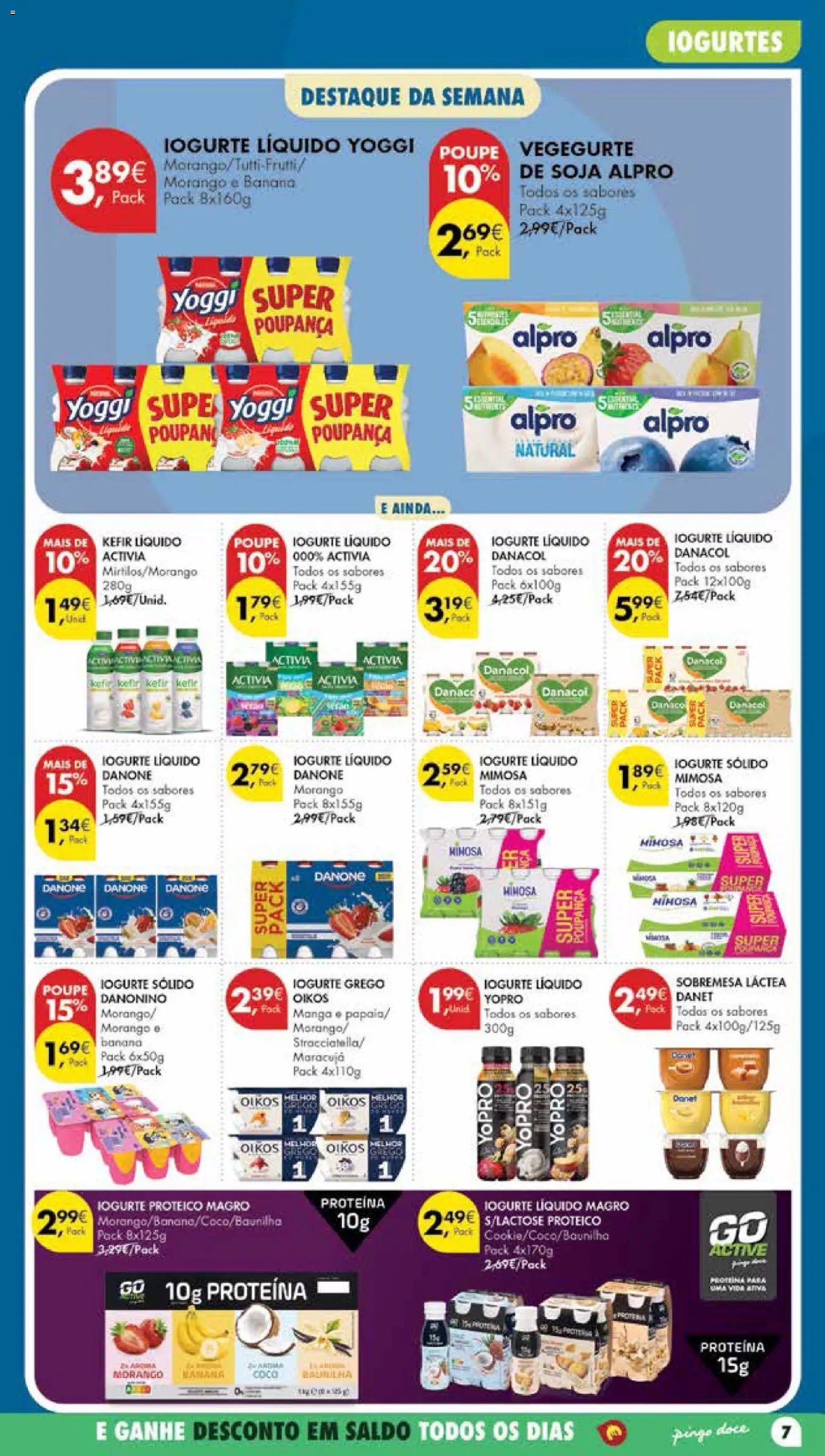 Pingo Doce Poupe Esta Semana Madeira │ válido de 14/07/2026 | Página: 7 | Produtos: Banana, Iogurtes, Iogurte, Iogurte liquido