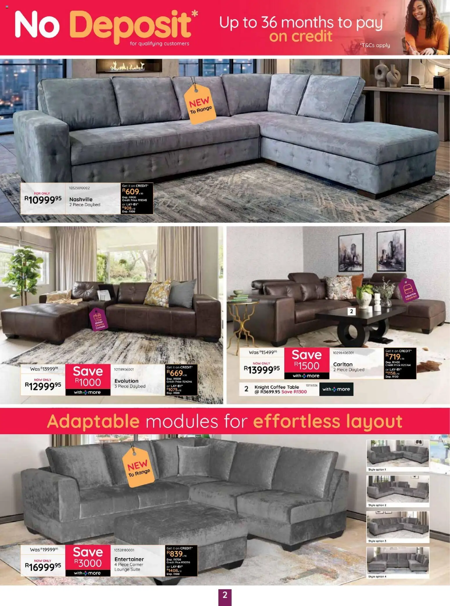 New Bradlows catalogue – valid from 15/10/2026 | Page: 2 | Products: Coffee table, Table, Lounge suite, Coffee