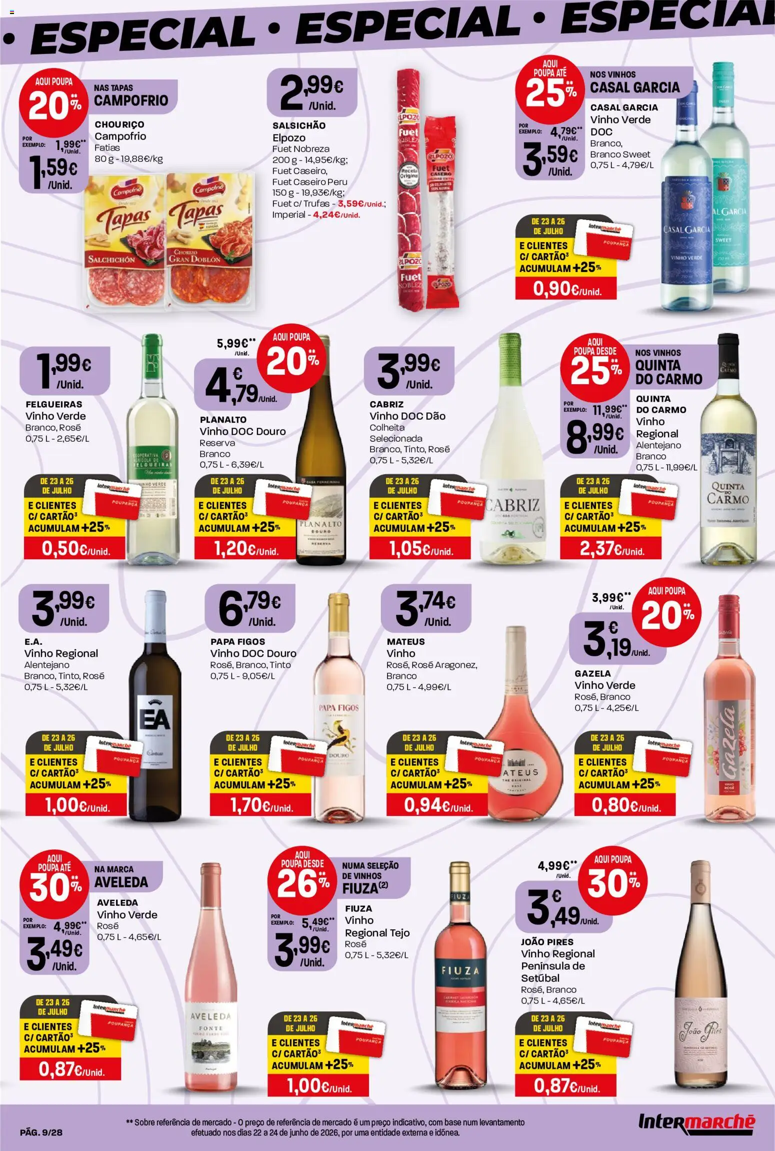 Intermarché Folheto Contact │ válido de 23/07/2026 | Página: 9 | Produtos: Peru, Base, Vinho, Chouriço