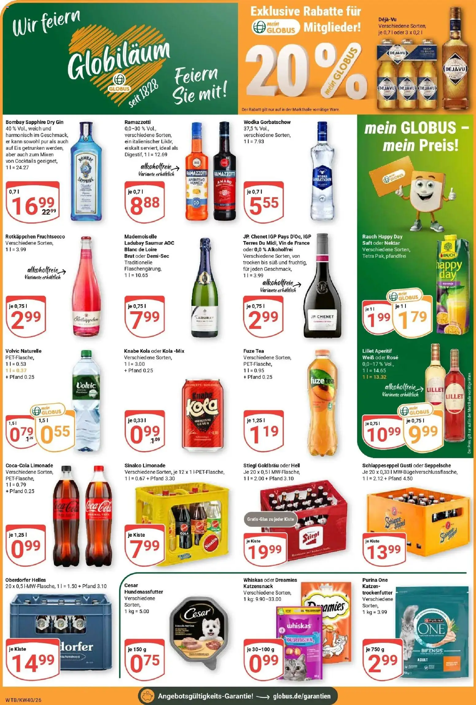Globus Prospekt Wächtersbach (ab 28.09.2026) » Angebote online | Seite: 4 | Produkte: Fuze tea, Coca cola, Limonade, Lillet