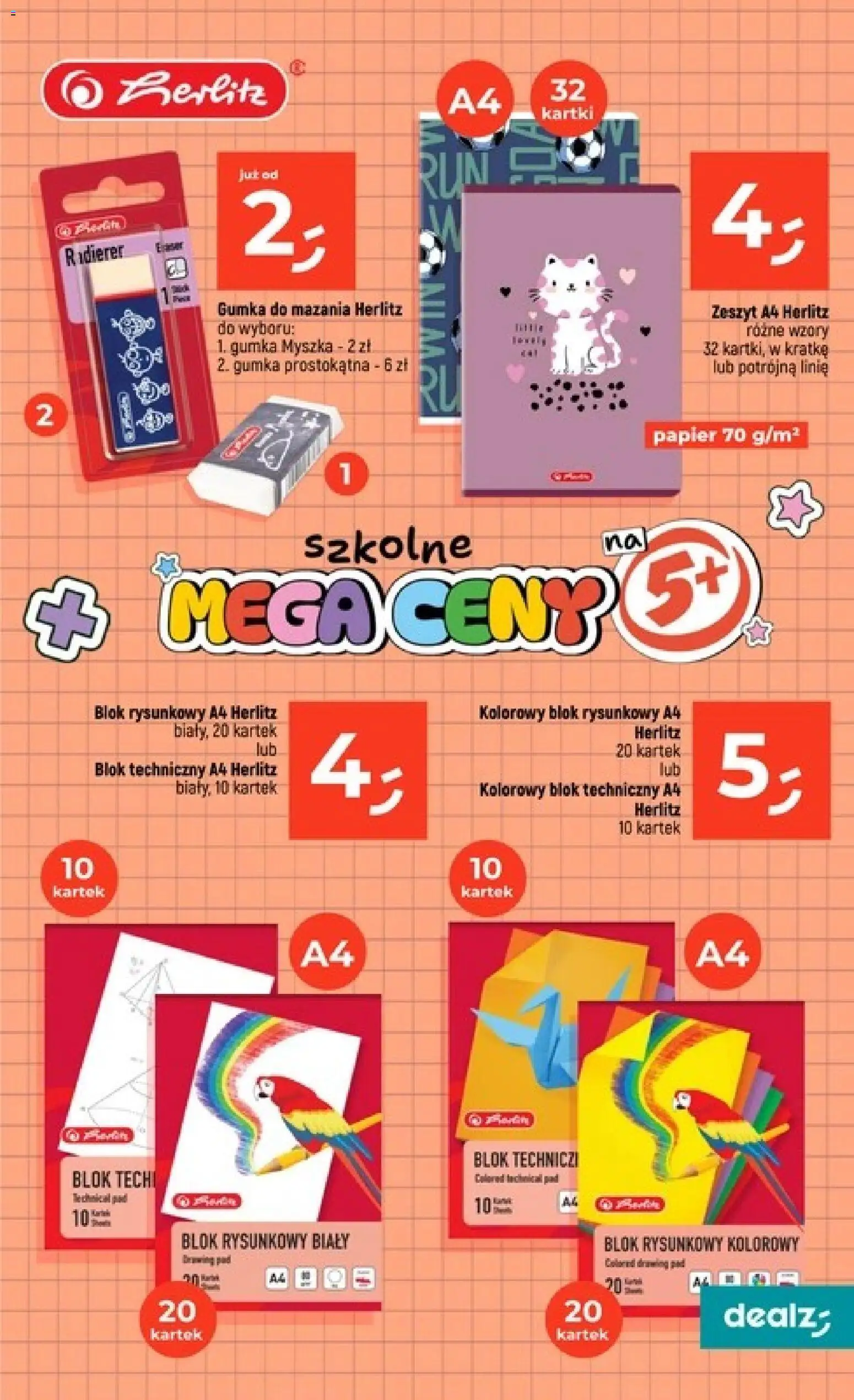 Dealz gazetka - Szkolne Mega Ceny od 06.08.2026 | Strona: 55 | Produkty: Zeszyt, Myszka