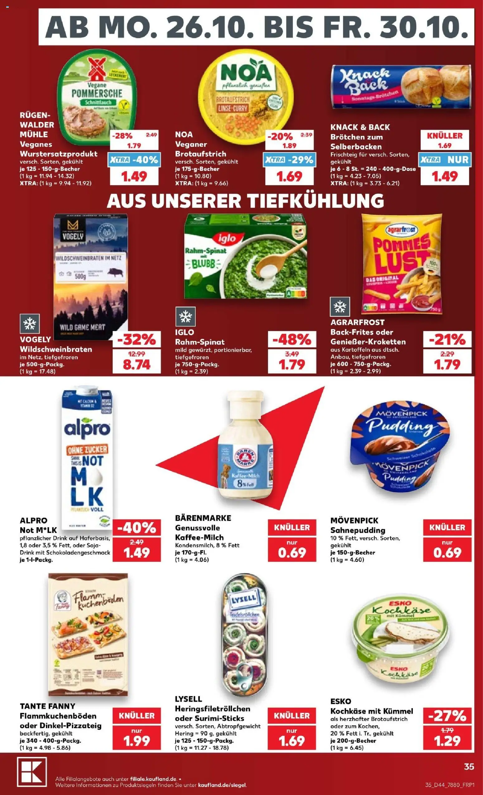 Kaufland Prospekt Hamburg – gültig ab 26.10.2026 | Seite: 35 | Produkte: Mühle, Pudding, Kartoffeln, Alpro
