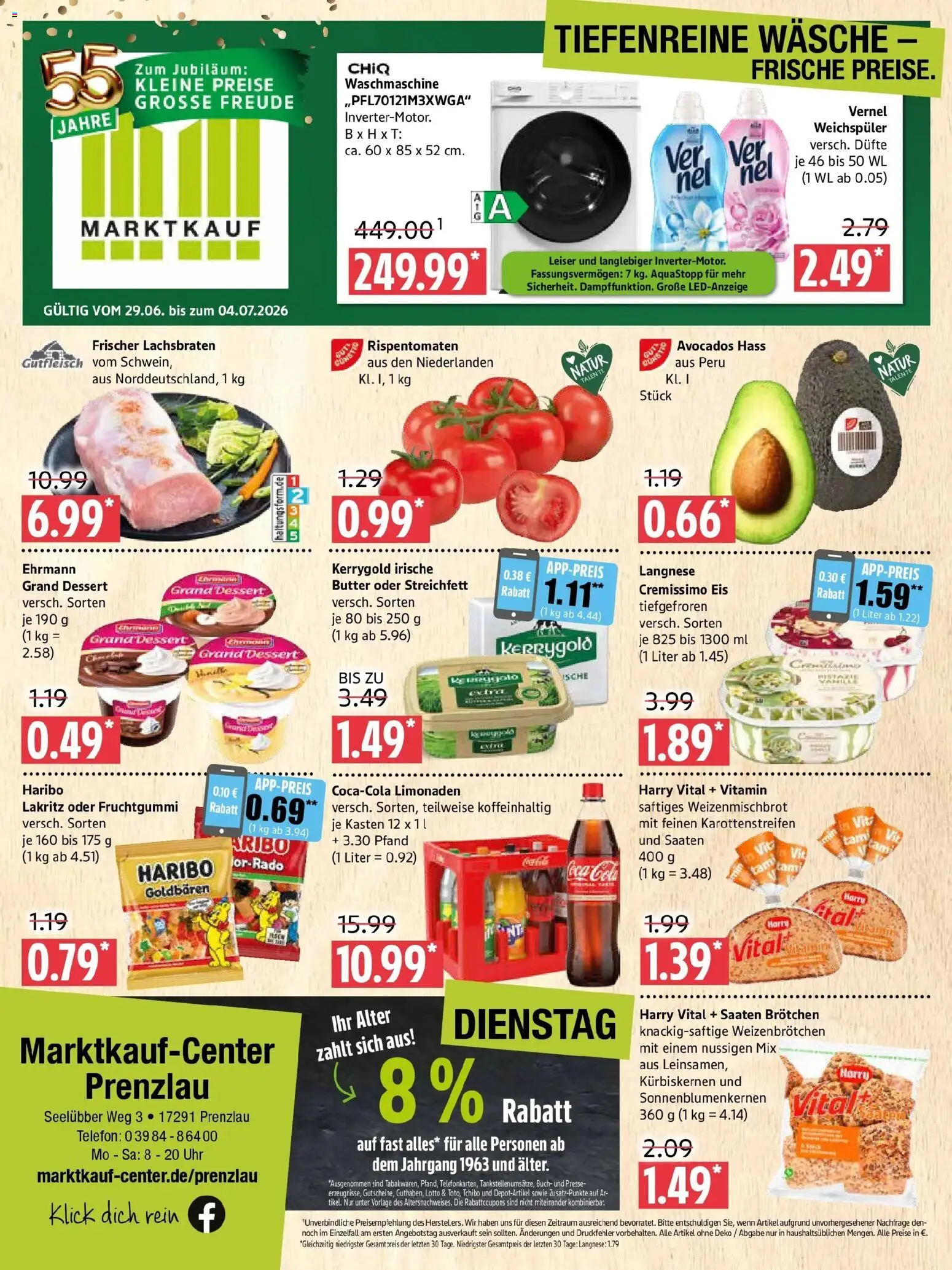 Marktkauf - Marktkauf: Wochenangebote – gültig ab 28.06.2026 | Seite: 1 | Produkte: Langnese, Cremissimo, Presse, Coca cola