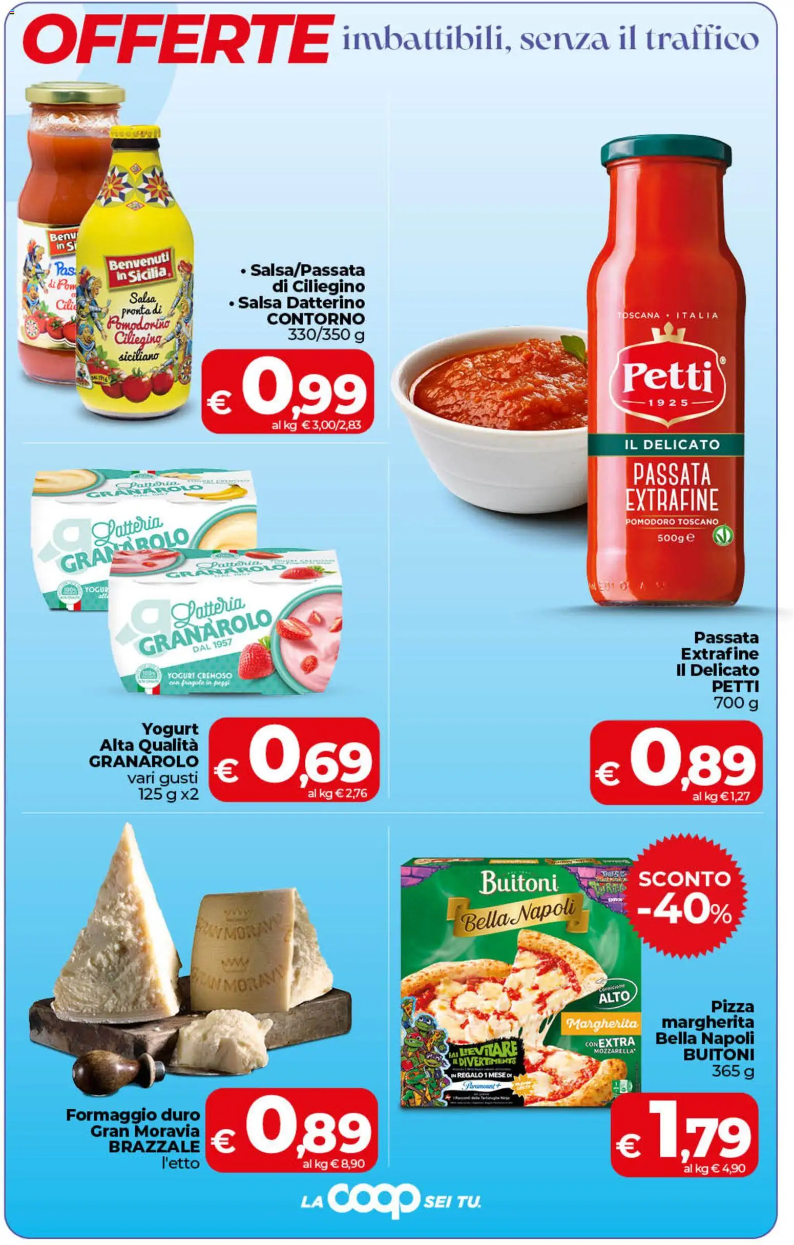 Volantino COOP del 07.04.2026 | Pagina: 3 | Prodotti: Yogurt, Pizza, Fragole, Pomodoro