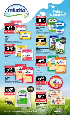 Pogląd oferty "Ser Salami Milletto, Ser Salami plastry 300 g" - ważna od 29.06.2026 | Strona: 13