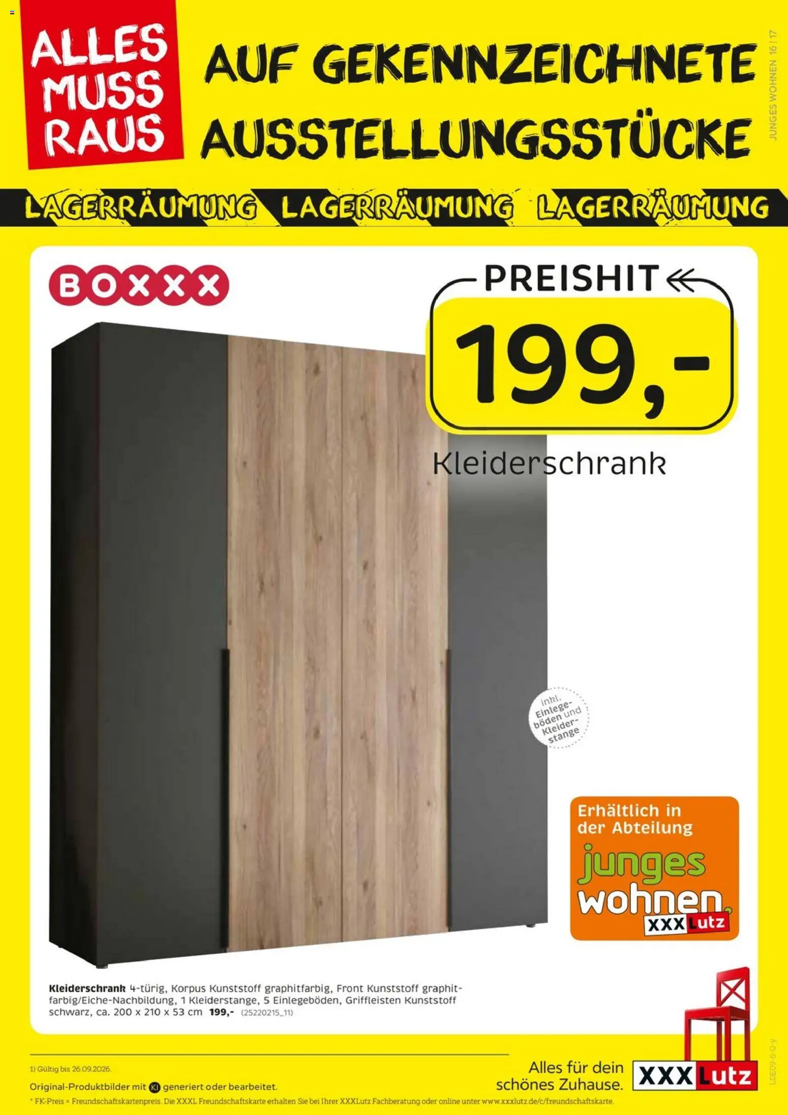XXXLutz Größte Lagerräumung – gültig ab 12.09.2026 | Seite: 17 | Produkte: Kleiderschrank
