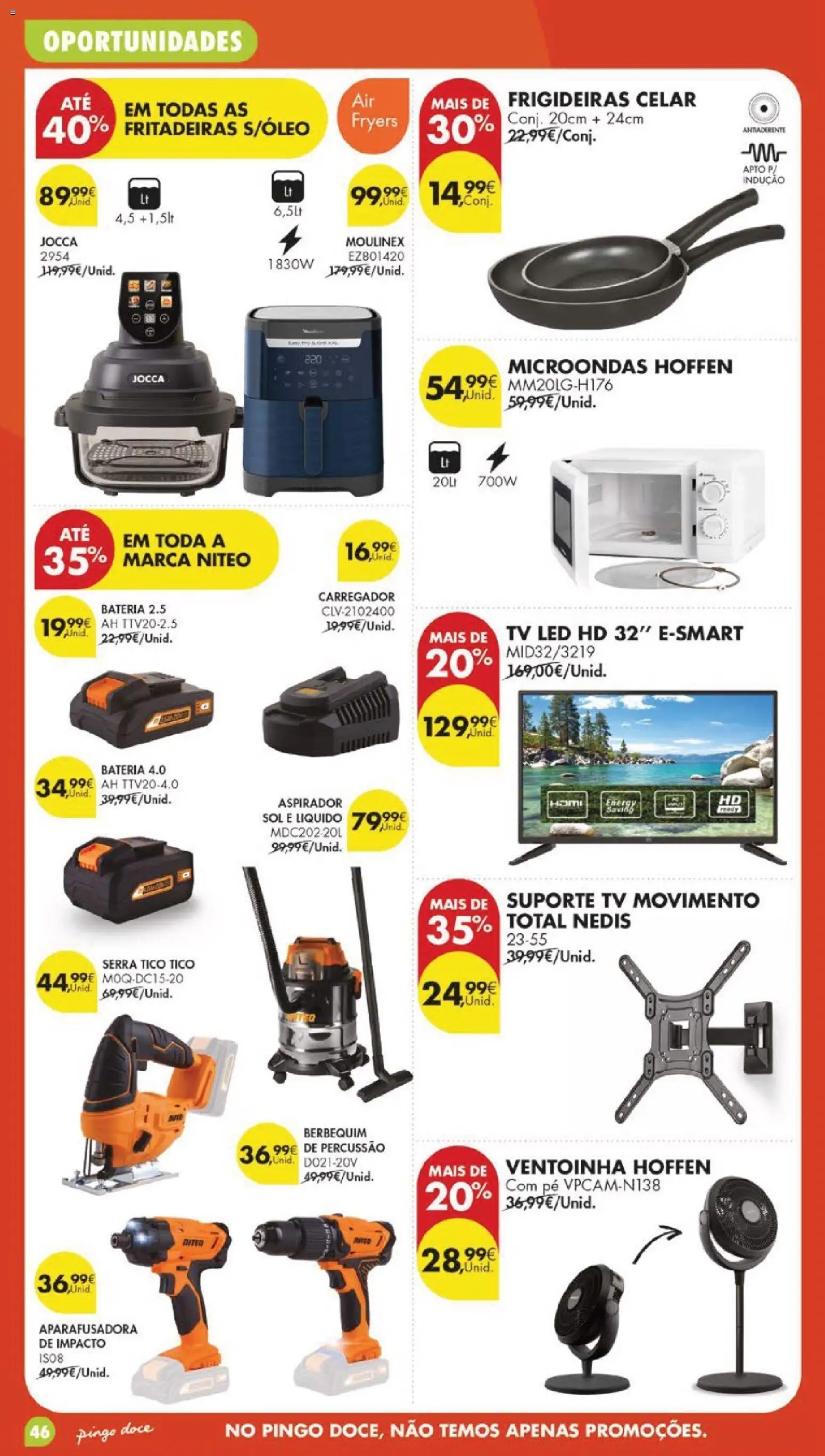 Pingo Doce folheto │ válido de 05.05.2026 | Página: 50 | Produtos: Air fryer, Tv led, Microondas, Bateria