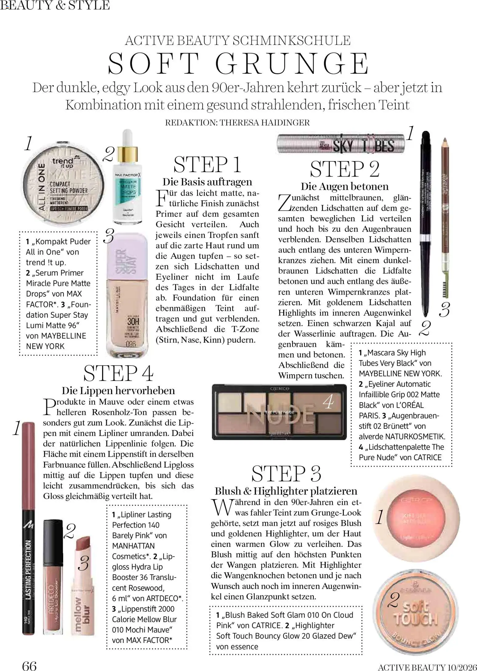 dm drogerie markt Magazin October 2026 gültig ab 01.10.2026 | Seite: 66 | Produkte: Puder, Kajal, Lippenstift, Lipgloss