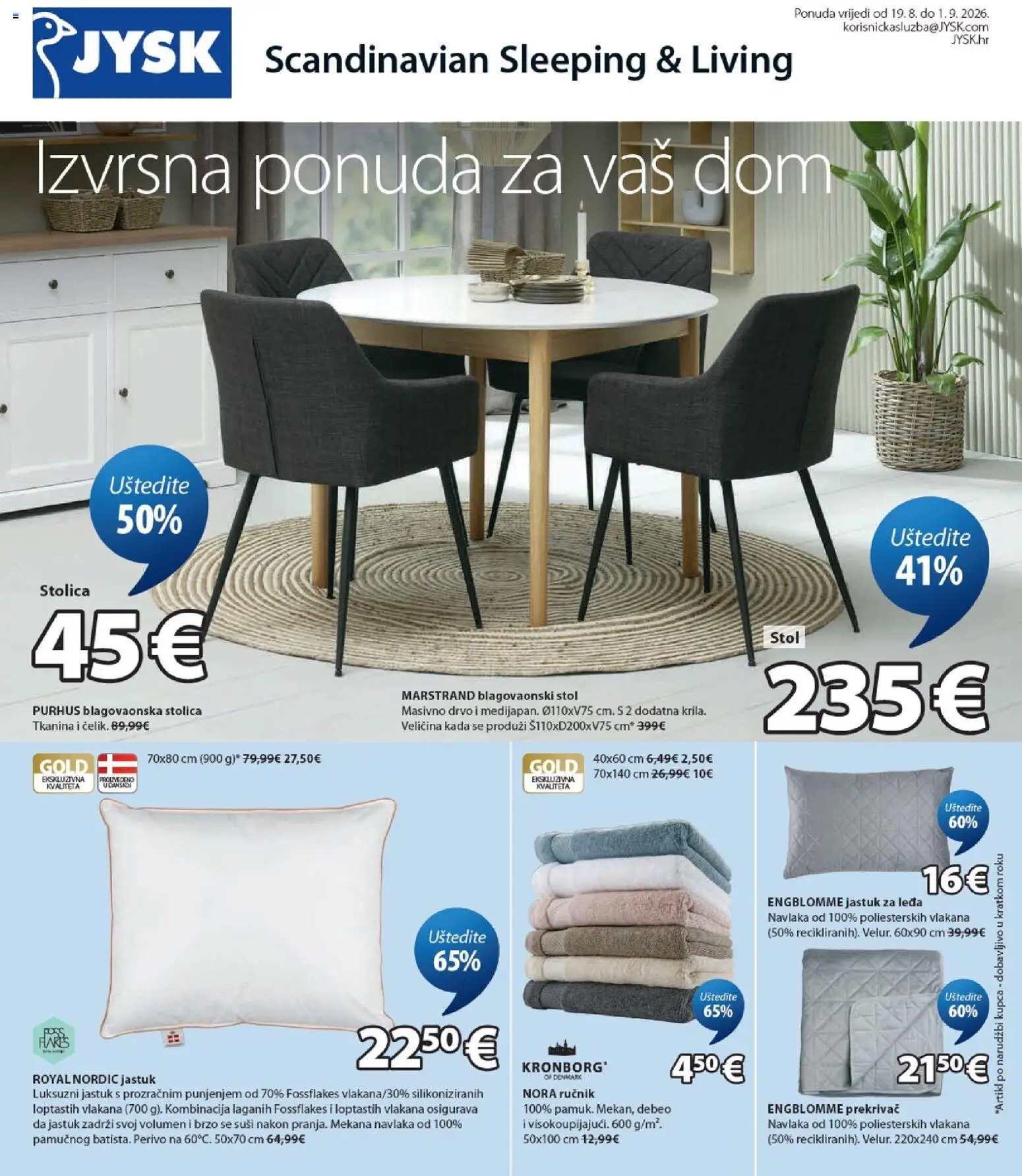 JYSK katalog | vrijedi od 19.08.2026 | Stranica: 1