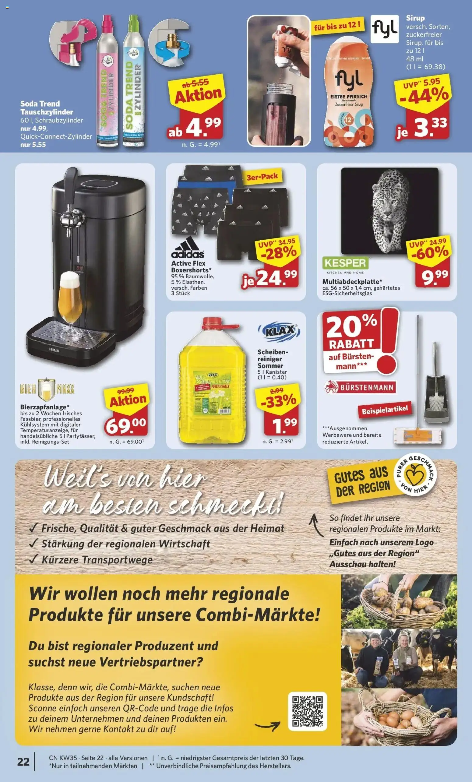 Combi Prospekt Borchen (ab 24.08.2026) zum Blättern | Seite: 28 | Produkte: Bier, Sirup, Pfirsich