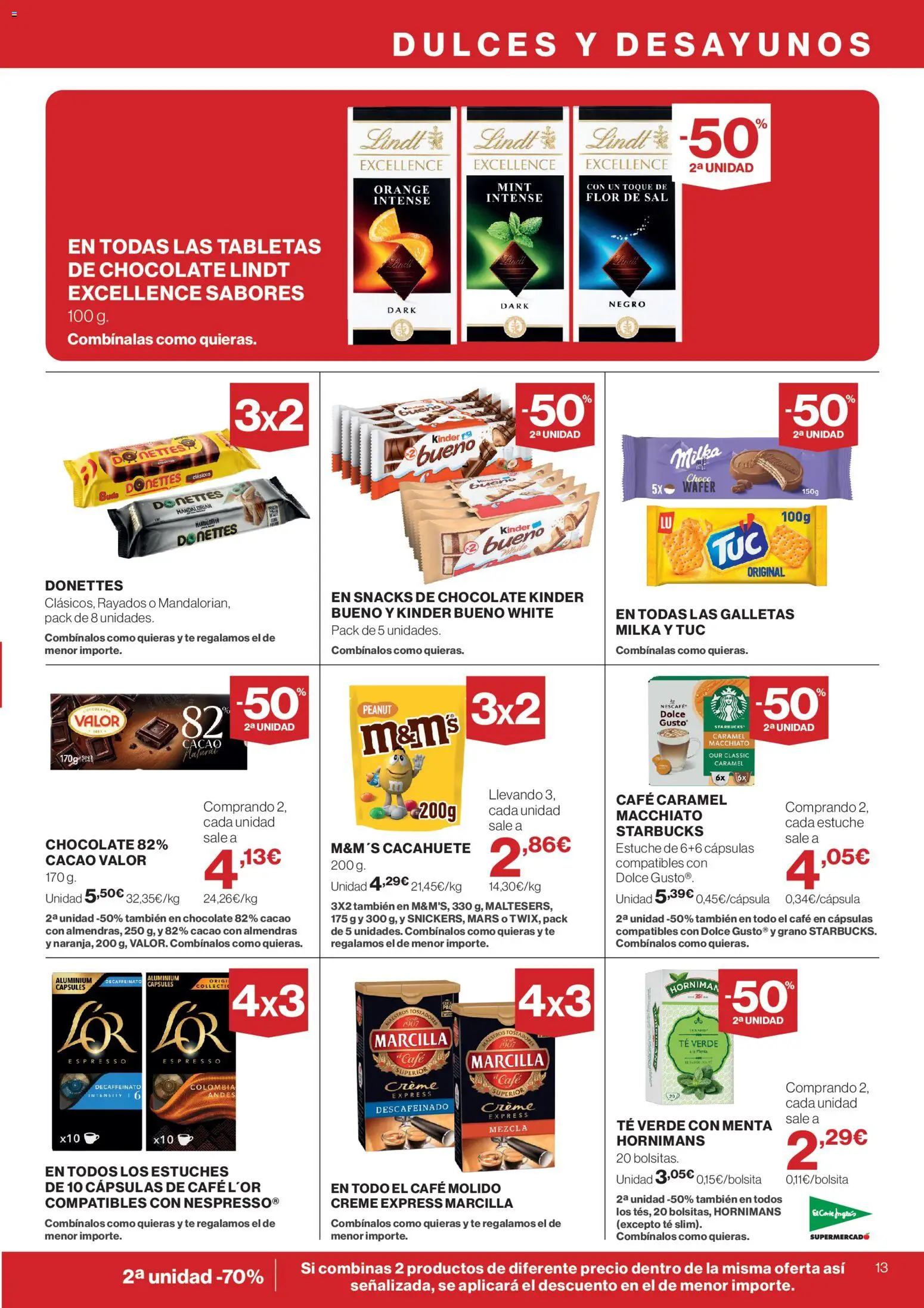 El Corte Inglés ofertas │ válido desde el 21.05.2026 | Página: 13 | Productos: Café, Té, Café en cápsulas, Φρυγανιές σικάλεως