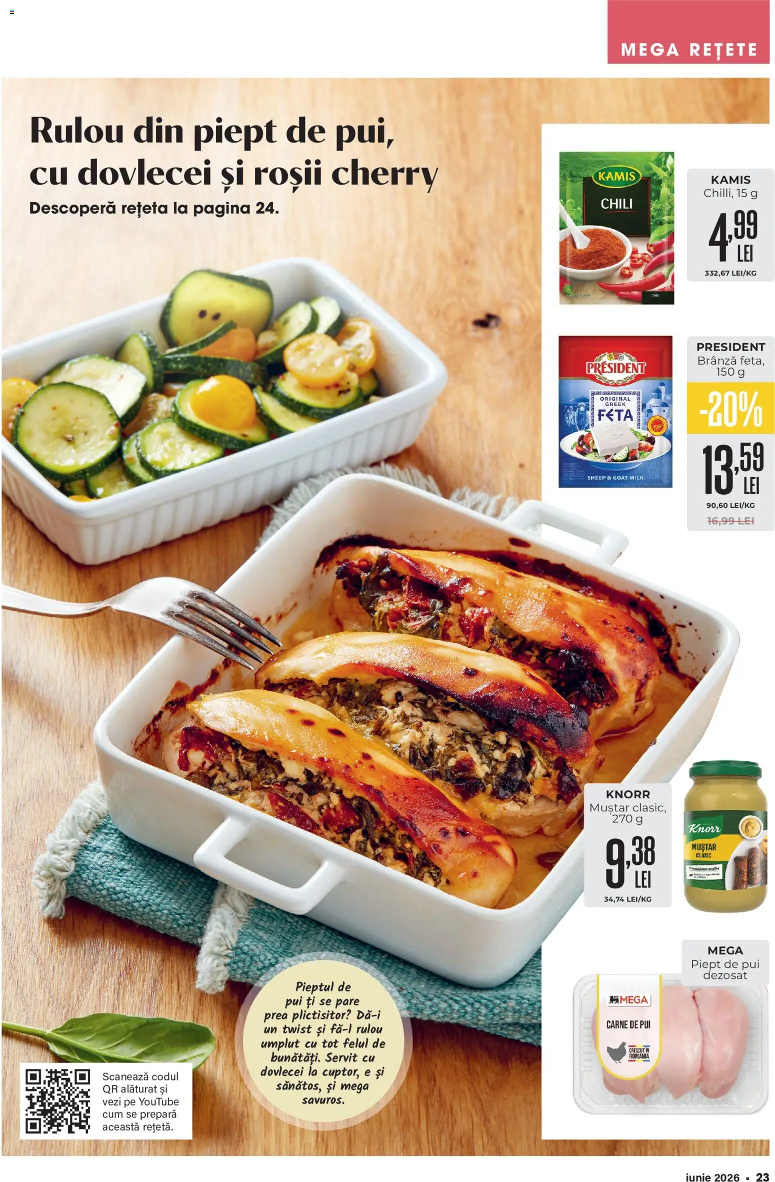 Noul catalog Mega Image – valabil de la 28.05.2026 | Pagină: 23 | Produse: Hacıyatmaz Kedi Oyuncağı, Carne De Pui, Roșii, Muștar