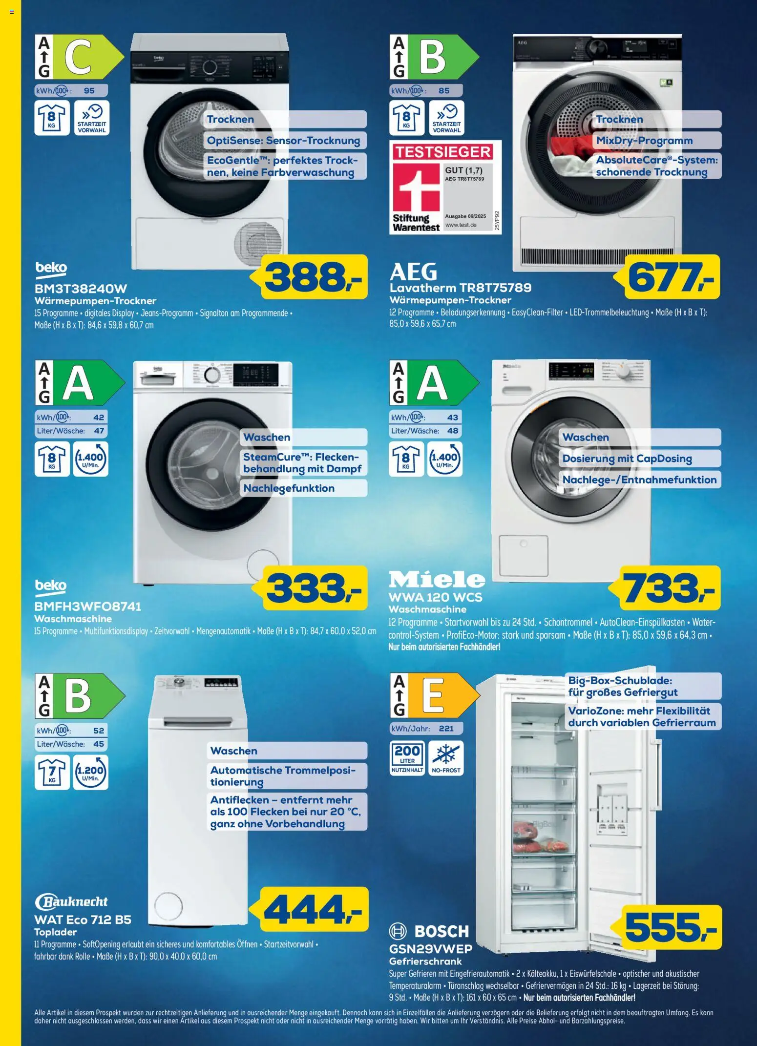 Euronics  Aktueller Prospekt – gültig ab 27.05.2026 | Seite: 10 | Produkte: Miele, Bosch, Gefrierschrank, Waschmaschine