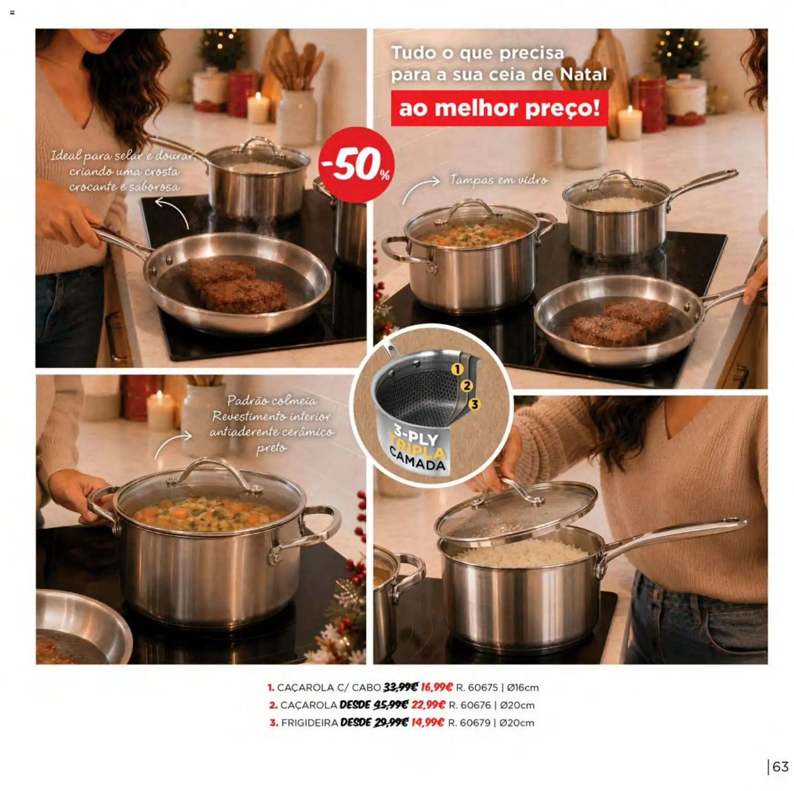 Espaço Casa Catálogo de Natal 2026 │ válido de 06/10/2026 | Página: 63 | Produtos: Cabo, Frigideira