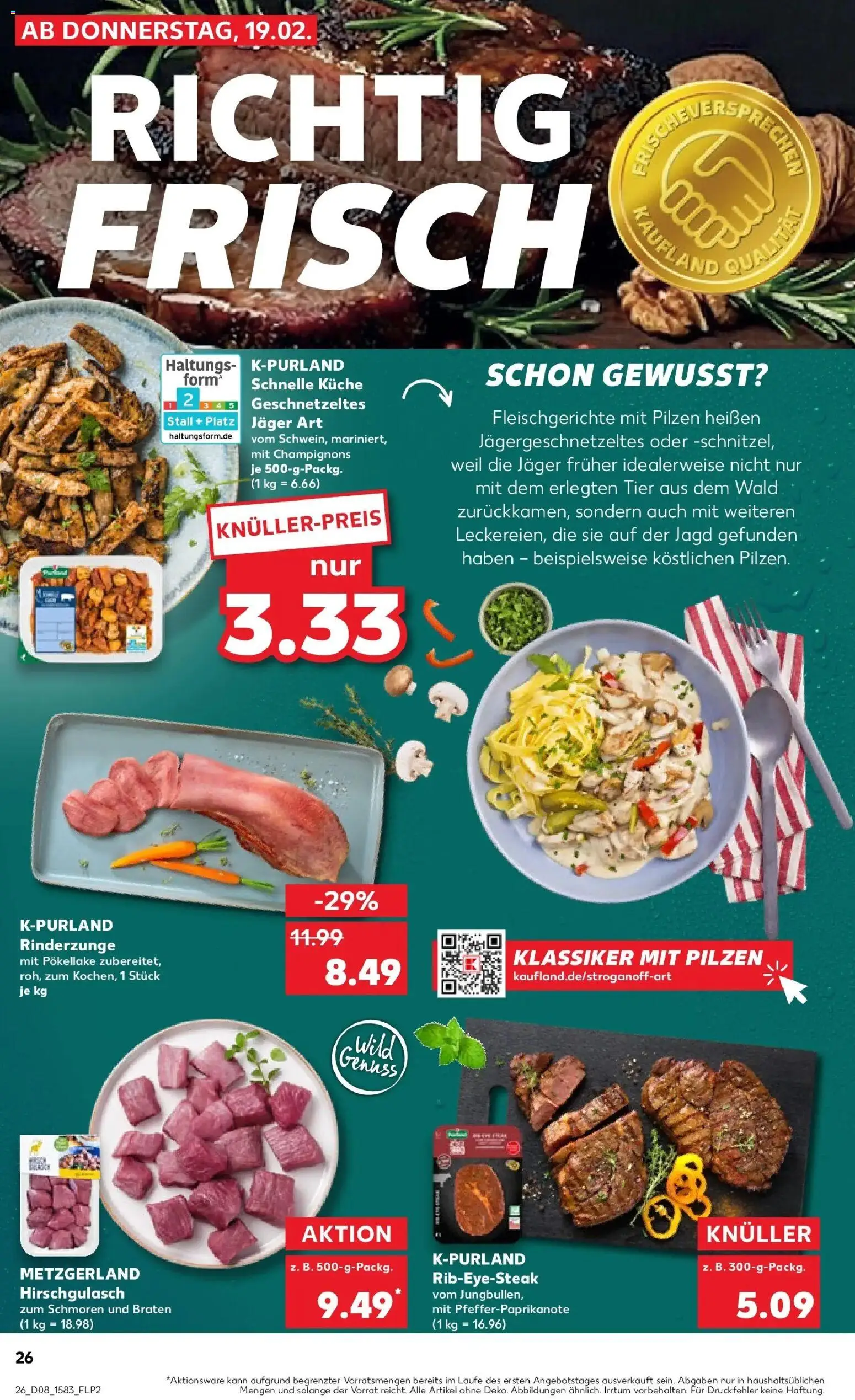Kaufland prospekt Eschwege	 – gültig ab 19.02.2026 | Seite: 34 | Produkte: Küche, Champignons