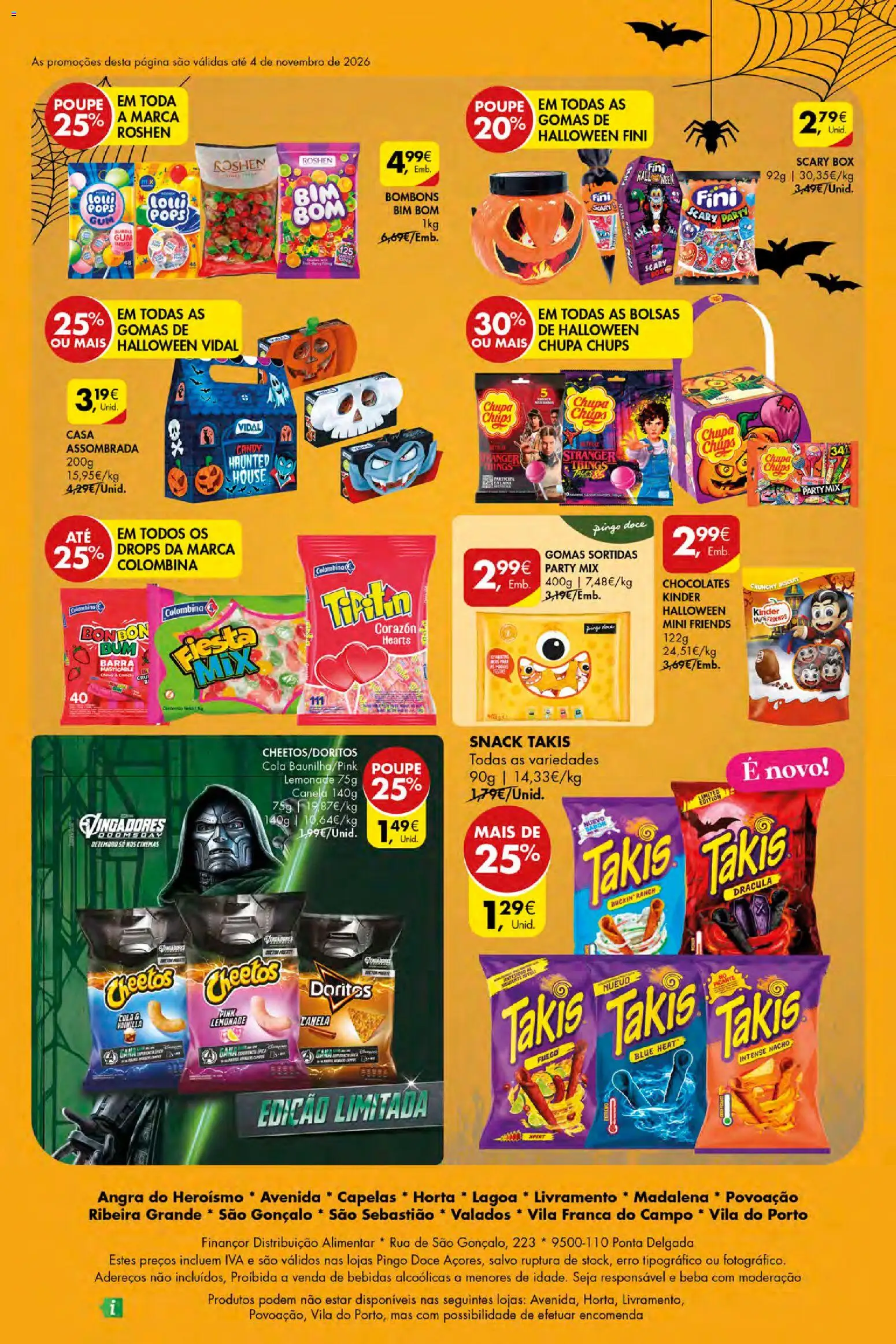 Pingo Doce folheto Poupe Esta Semana Açores │ válido de 15/10/2026 | Página: 32 | Produtos: Bebidas, Chocolates, Canela, Gomas