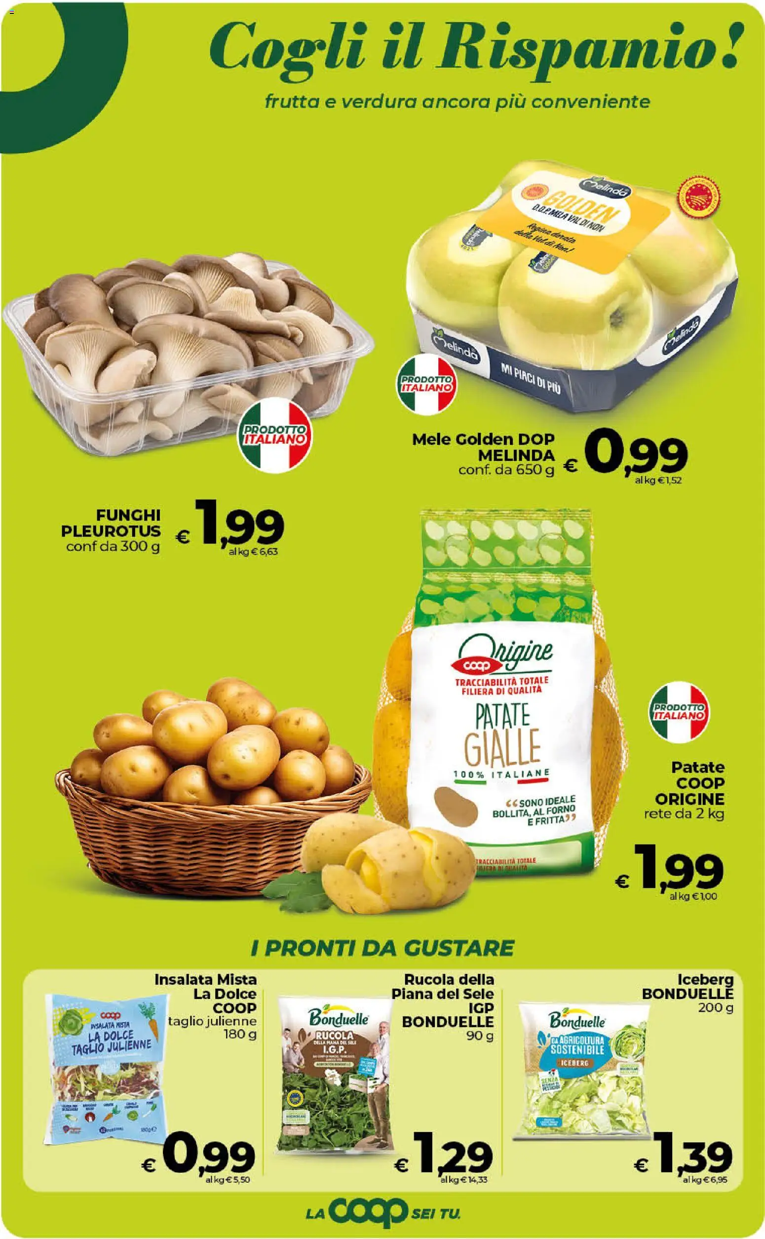 Volantino COOP del 13/10/2026 | Pagina: 10 | Prodotti: Mele, Rucola, Taglio, Forno