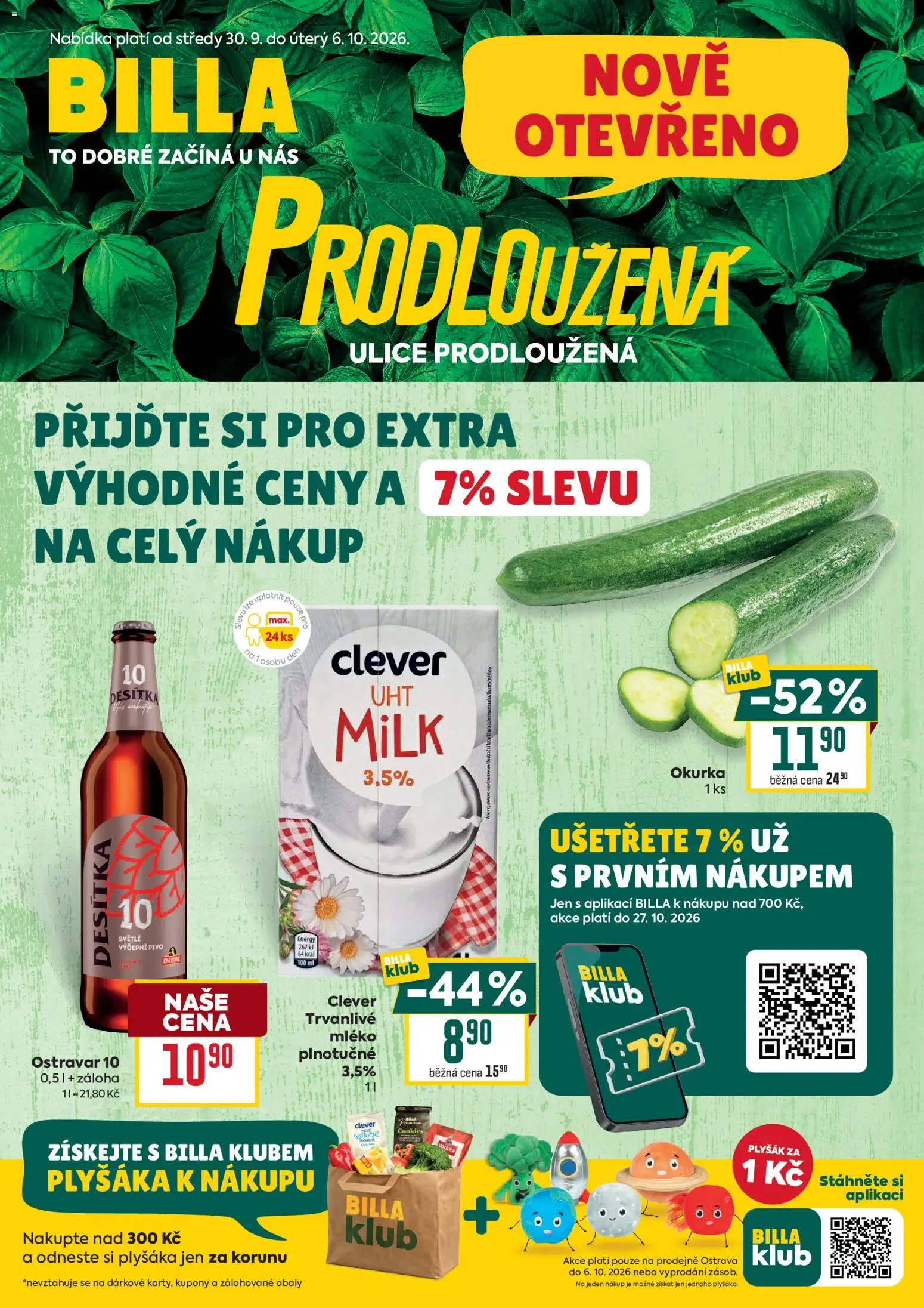 Billa leták - Ostrava od 30.09.2026 | Strana: 1