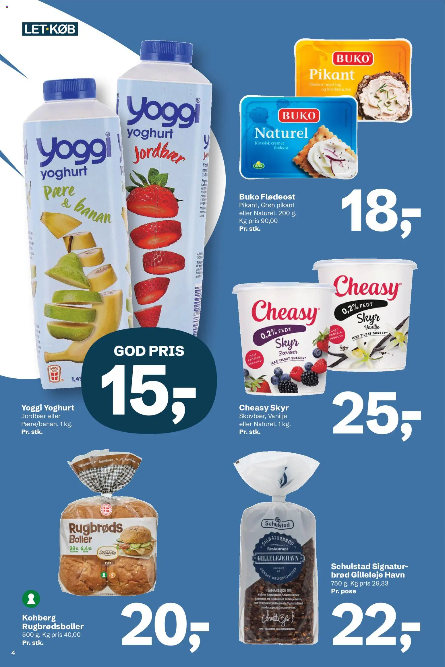 LETKØB tilbudsavis – gyldig fra 19/10/2026 | Side: 4 | Produkter: Brød, Jordbær, Løg, Sukker