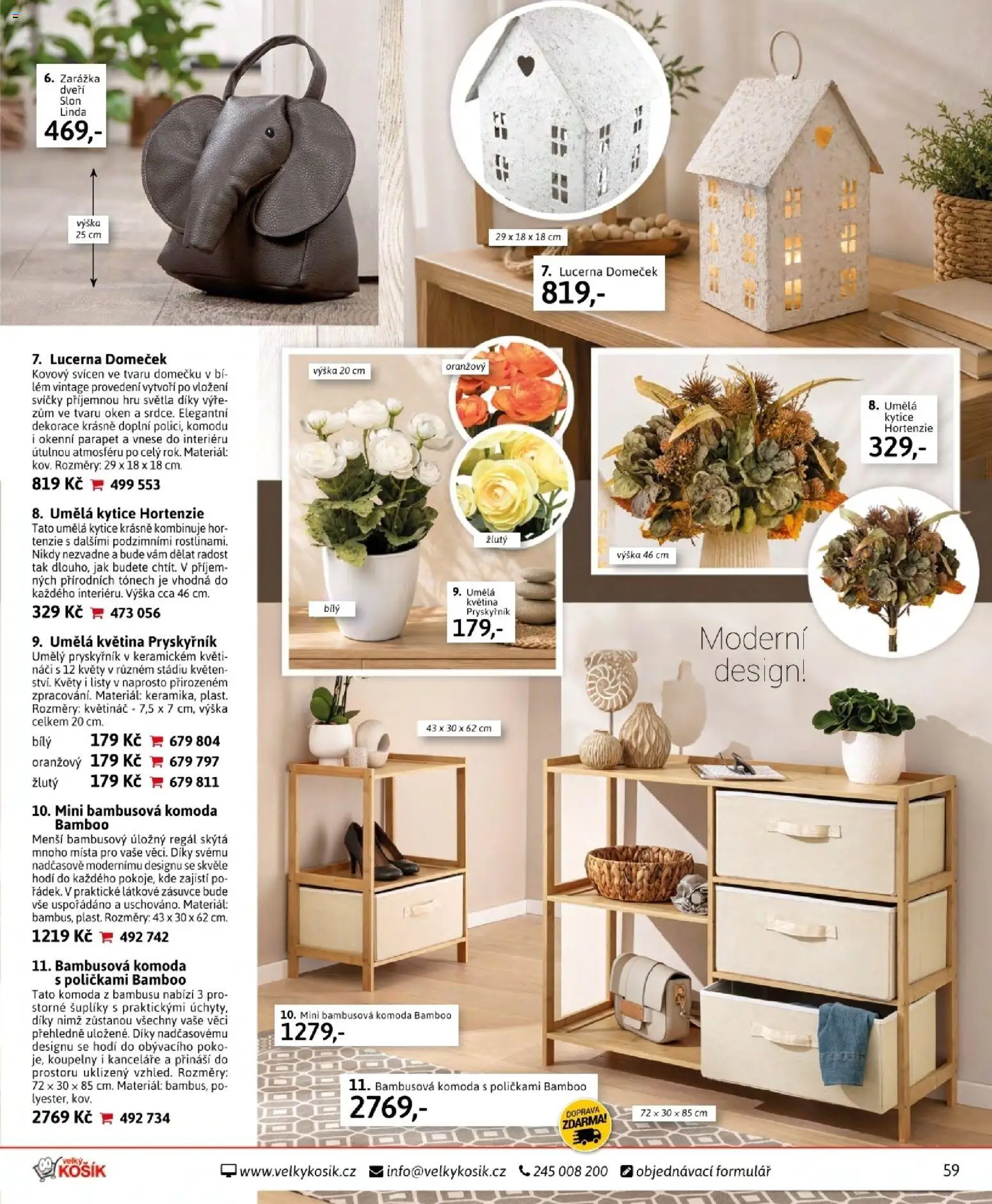 Velký Košík katalog srpen 2026 od 01.08.2026 | Strana: 59 | Produkty: Kytice, Svíčky, Komoda, Květy
