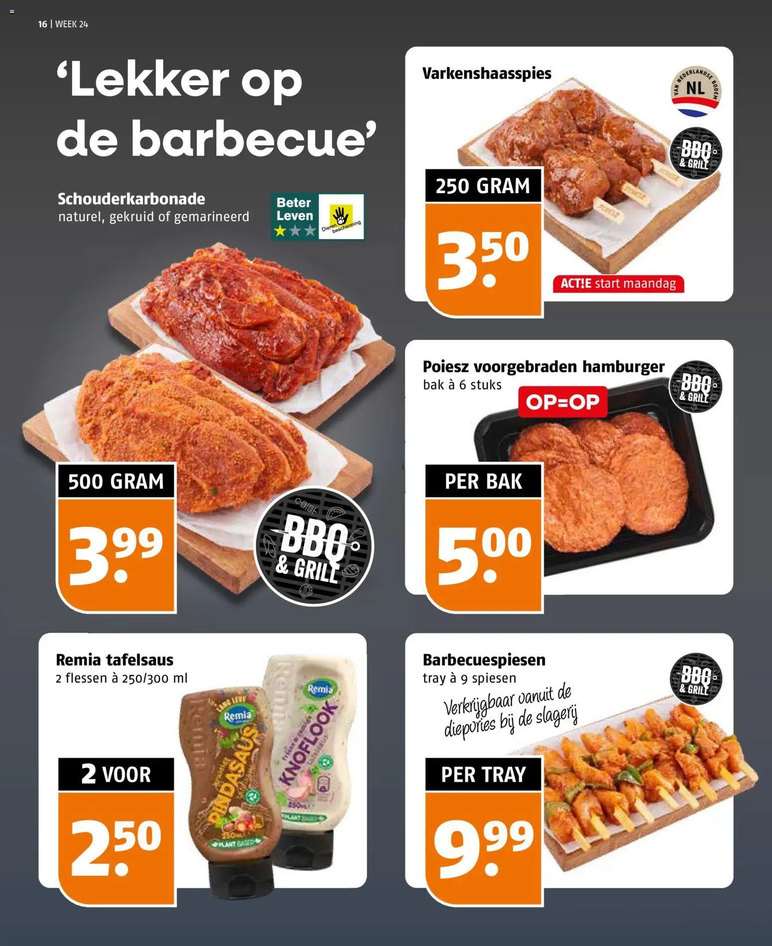 {H1} | Pagina: 16 | Producten: Hamburger, Grill, Knoflook