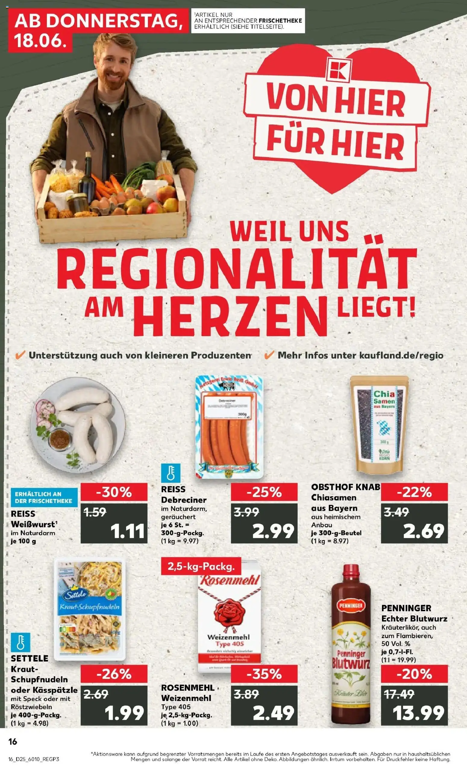 Kaufland Prospekt Königsbrunn – gültig ab 15.06.2026 | Seite: 1 | Produkte: Weizenmehl, Kraut