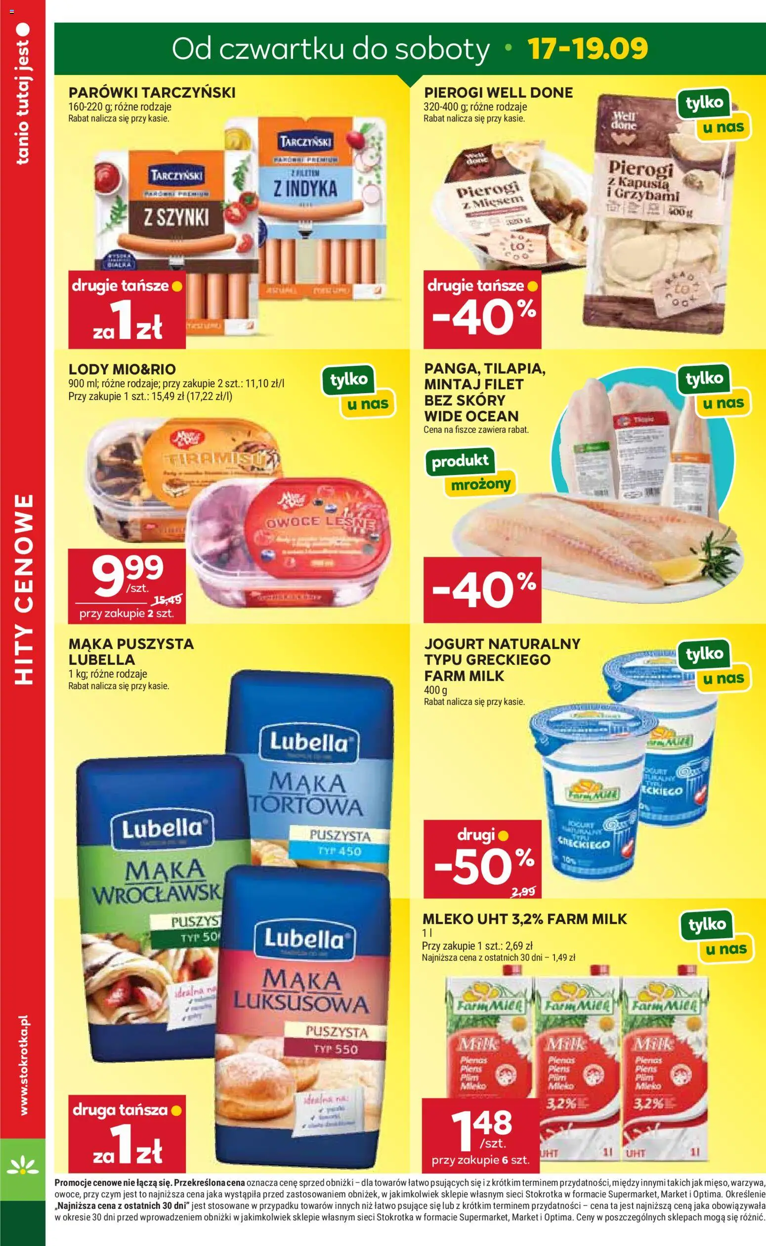 Stokrotka gazetka - Market od 17.09.2026 | Strona: 6 | Produkty: Pierogi z kapusta i grzybami, Tiramisu, Parówki tarczyński, Filet