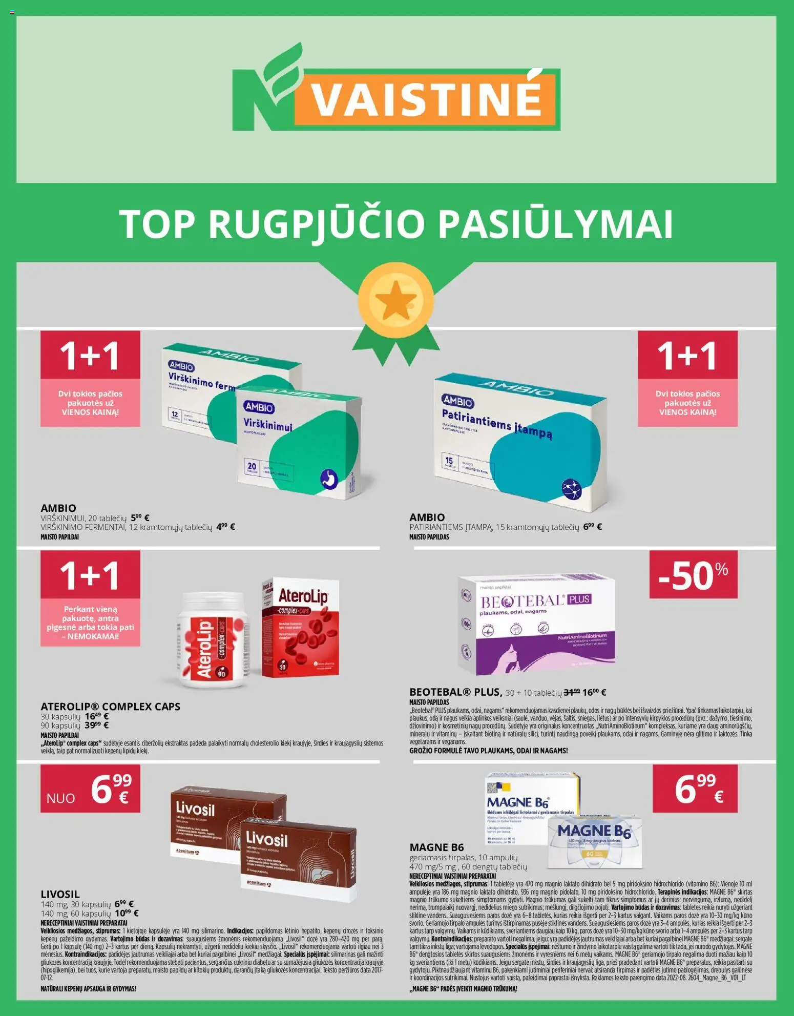 Norfa vaistinė akcijos nuo 2026.08.01 | Puslapis: 1
