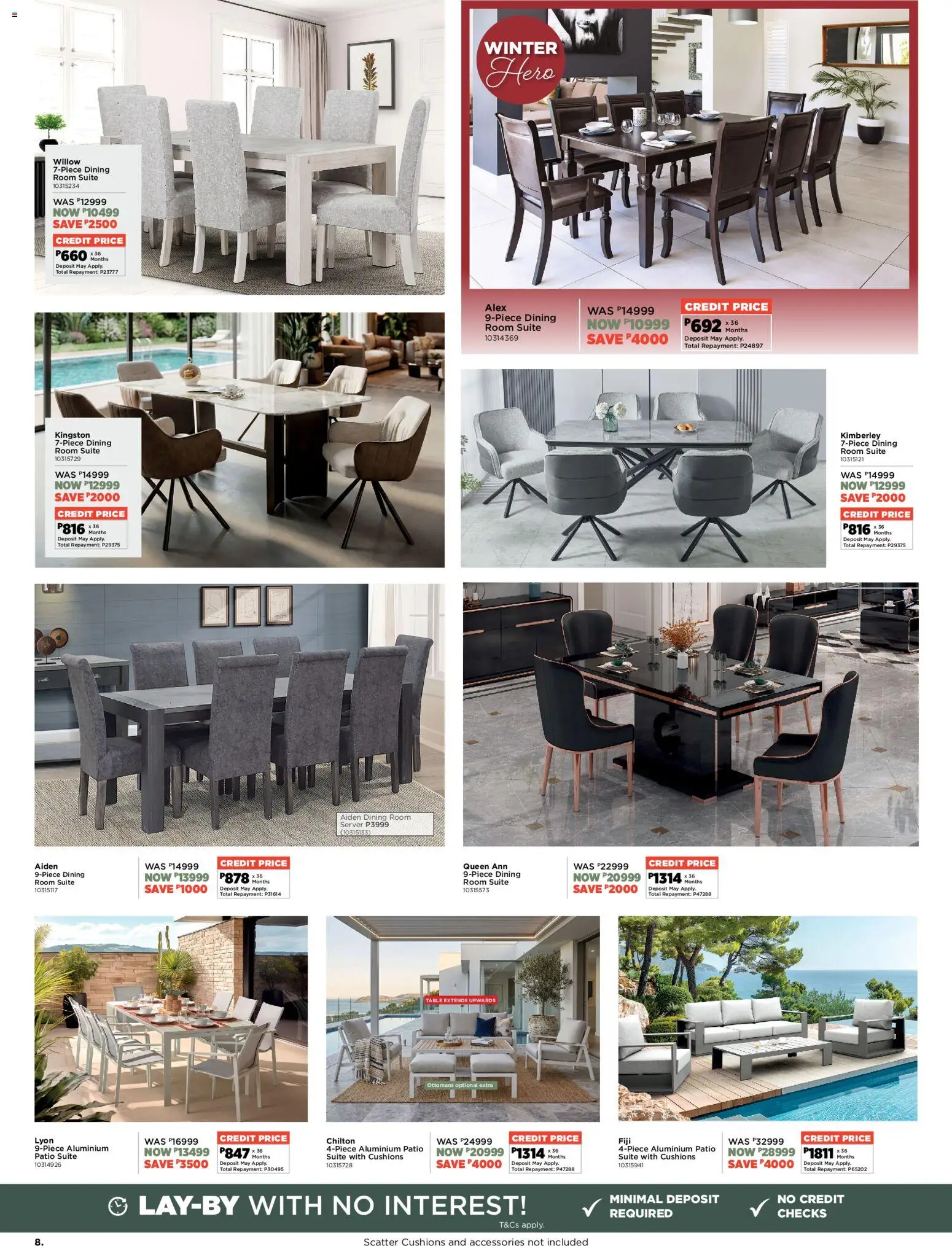 New House and Home catalogue – valid from 15.06.2026 | Page: 8 | Products: Table, Dining room suite