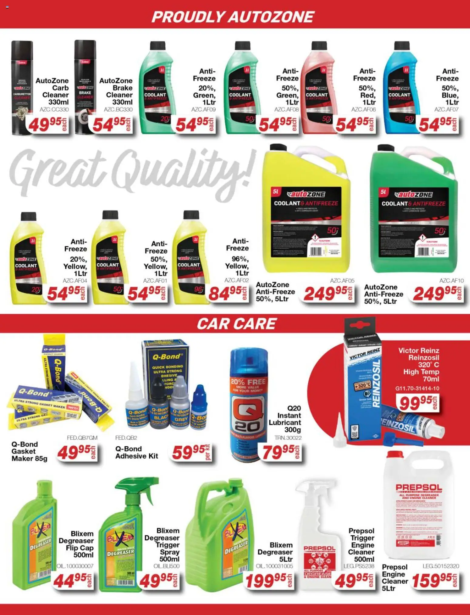 New AutoZone catalogue – valid from 23/07/2026 | Page: 14 | Products: Cap, Adhesive, Degreaser