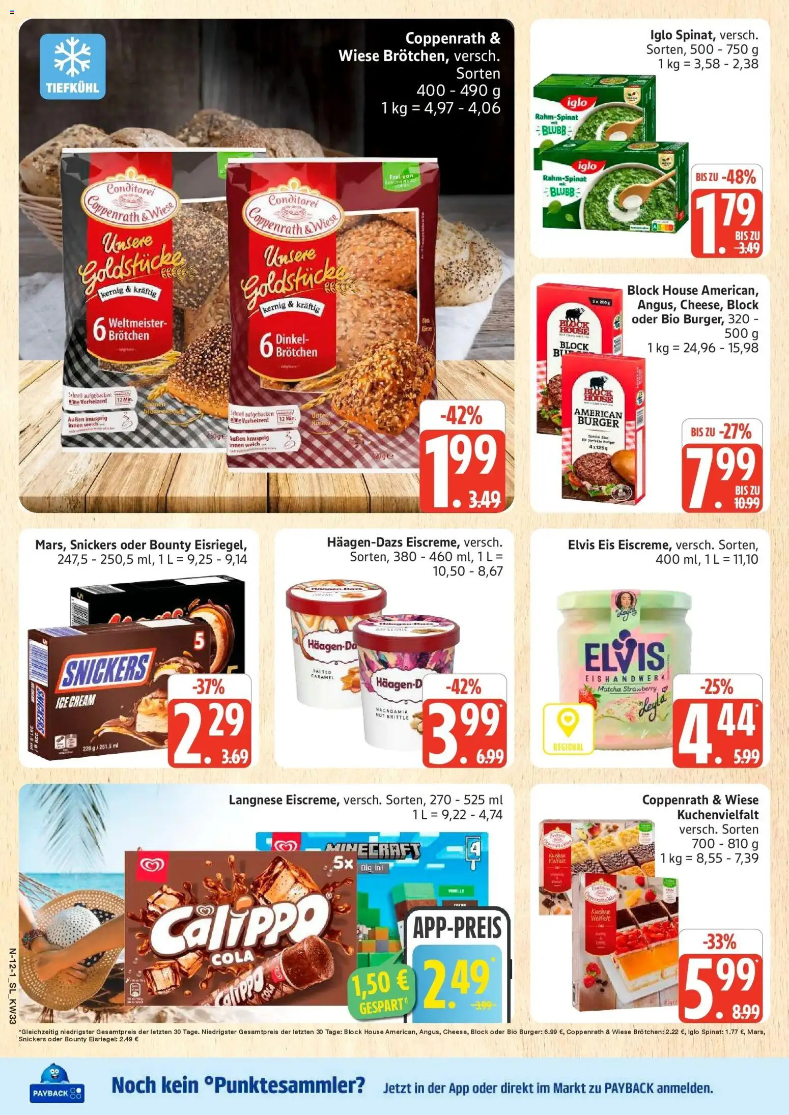 Edeka Prospekt Schleswig (ab 10.08.2026) » Angebote Online | Seite: 12 | Produkte: Langnese, Iglo, Snickers, Eis