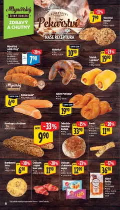 Náhled letáku Mlynářský rohlík žitný*, 60 g, 100 g = 16,50 Kč, bez Aplikace /, 13,17 Kč Aplikace, obsah vlákniny:, 7 g na 100 g výrobku od 08.07.2026 | Strana: 20