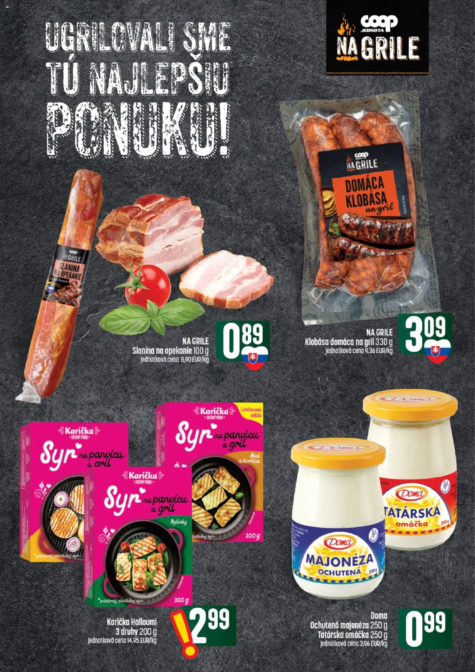 Nové COOP Jednota akcie – leták je platný od 13.08.2026 | Strana: 27 | Produkty: Gril, Klobása, Tatárska omáčka, Bylinky