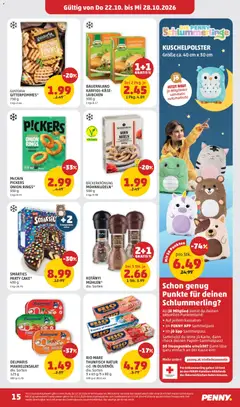 Penny Markt Flugblatt ab 22.10.2026 gültig | Seite: 15 | Produkte: Pfeffer, Käse, Nudeln