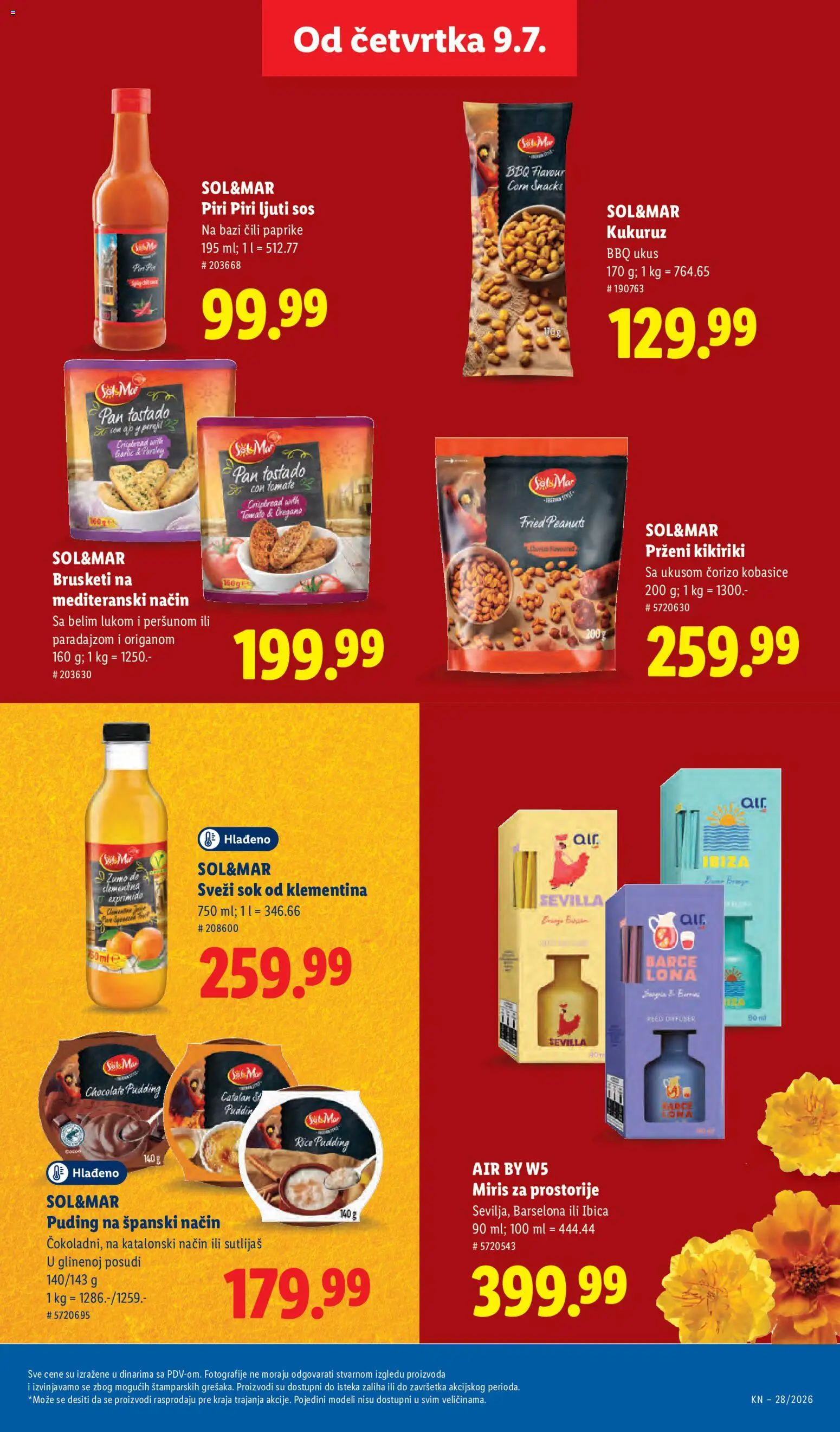 Lidl katalog - važi od 09.07.2026 | Strana: 53 | Proizvode: Puding, So, Brusketi, Sok