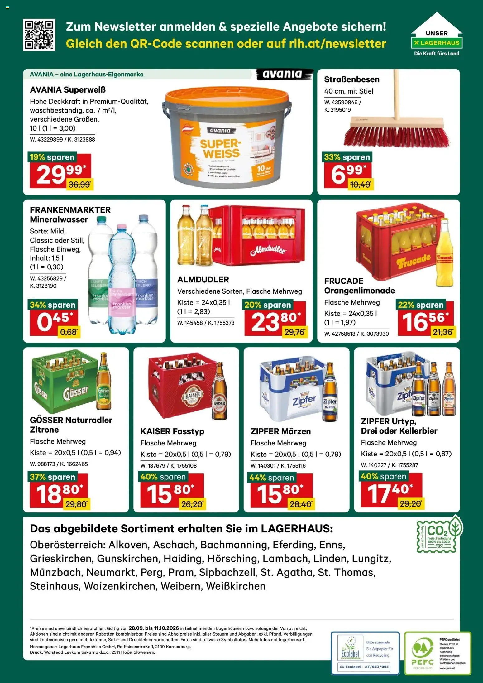 Lagerhaus - Wochen Angebote gültig ab 28.09.2026 | Seite: 8 | Produkte: Zitrone, Mineralwasser