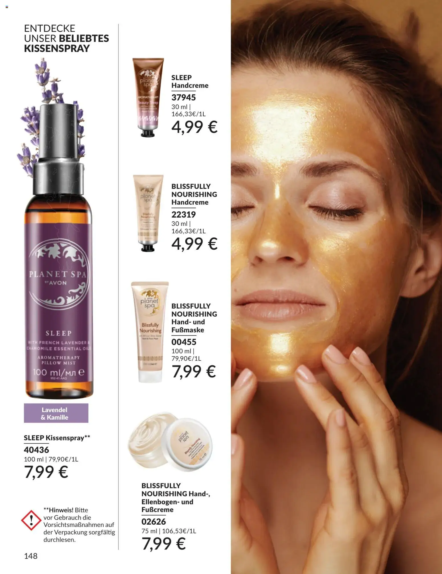 AVON Katalog Juli 2026 – gültig ab 01.07.2026 | Seite: 148 | Produkte: Handcreme, Lavendel, Fußcreme, Fußmaske